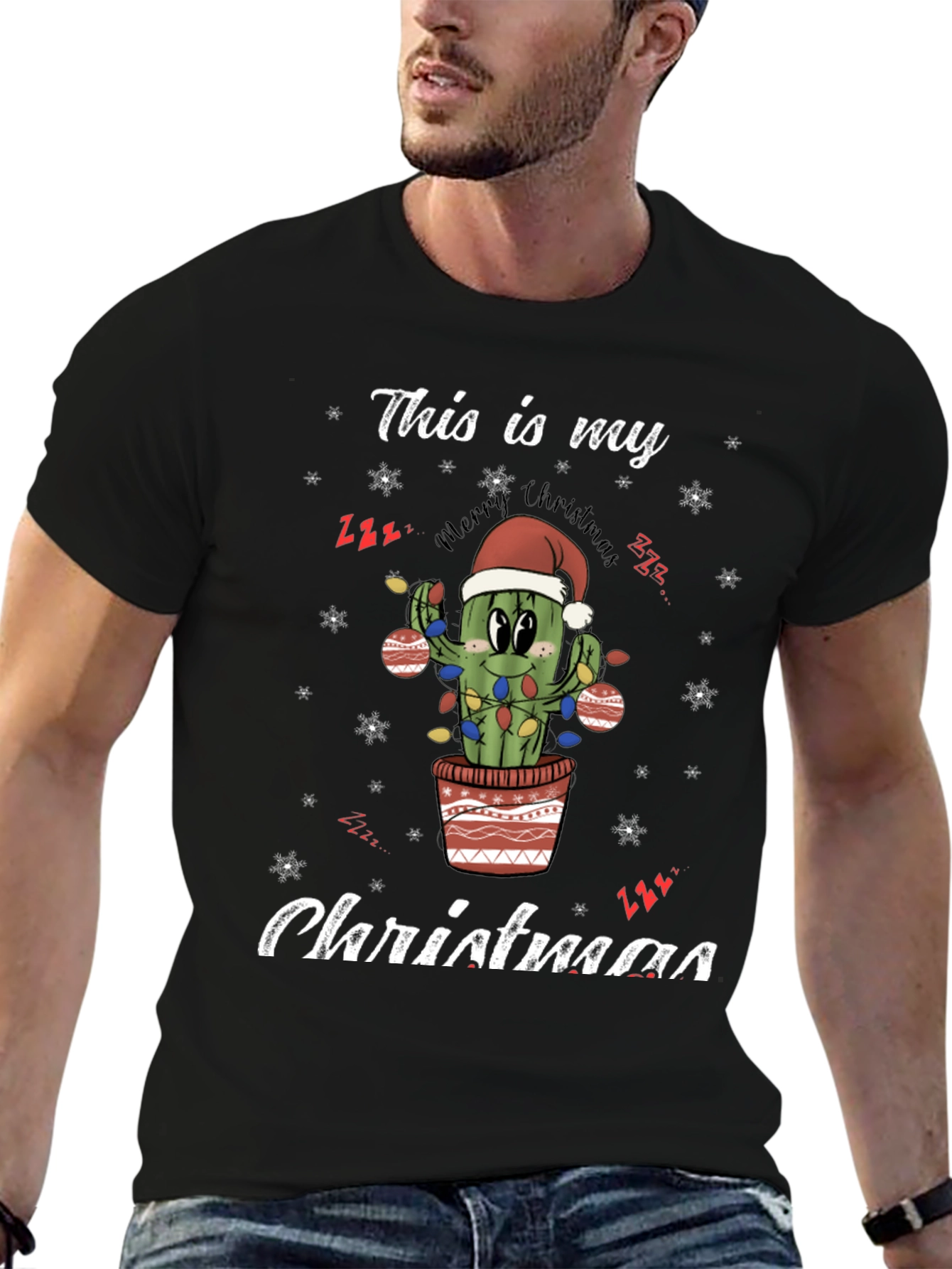 Funny Cactus Christmas T-Shirt