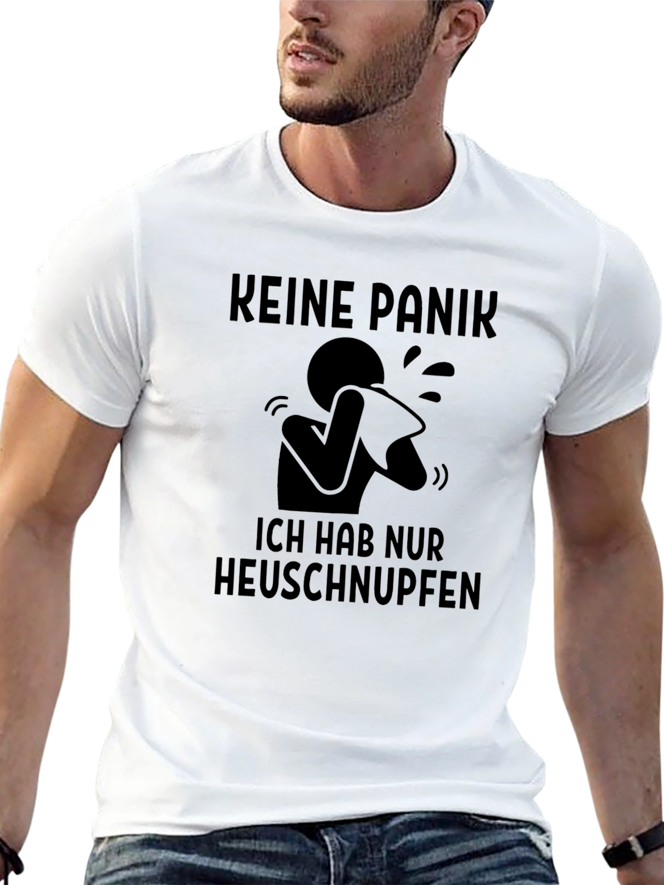 Keine Panik! Heuschnupfen Black Graphic Tee