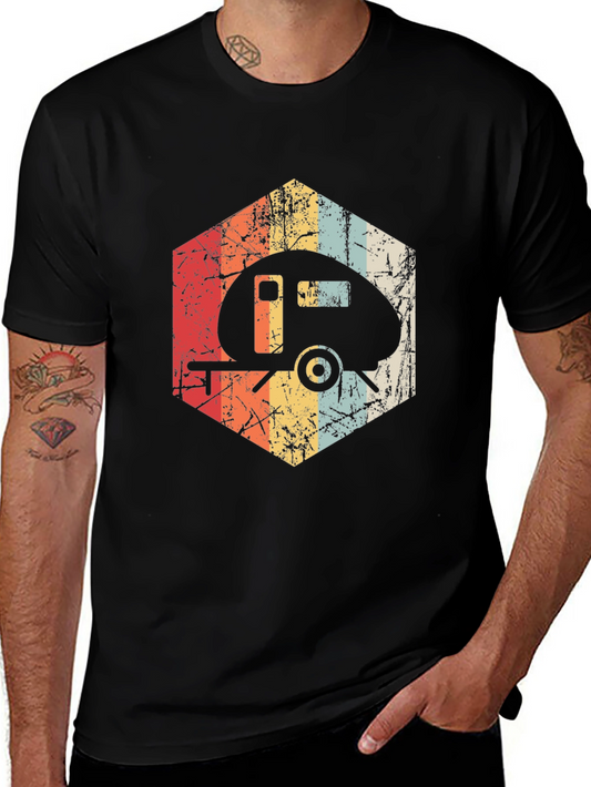 Vintage Camper Graphic Tee - Retro RV Camping Shirt