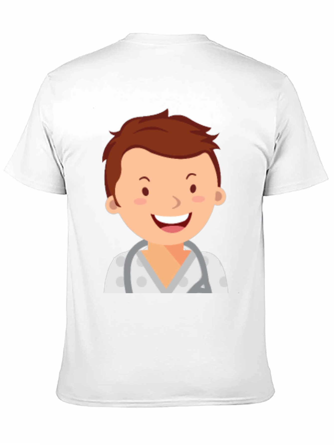 Cartoon Doctor Graphic T-Shirt - Black