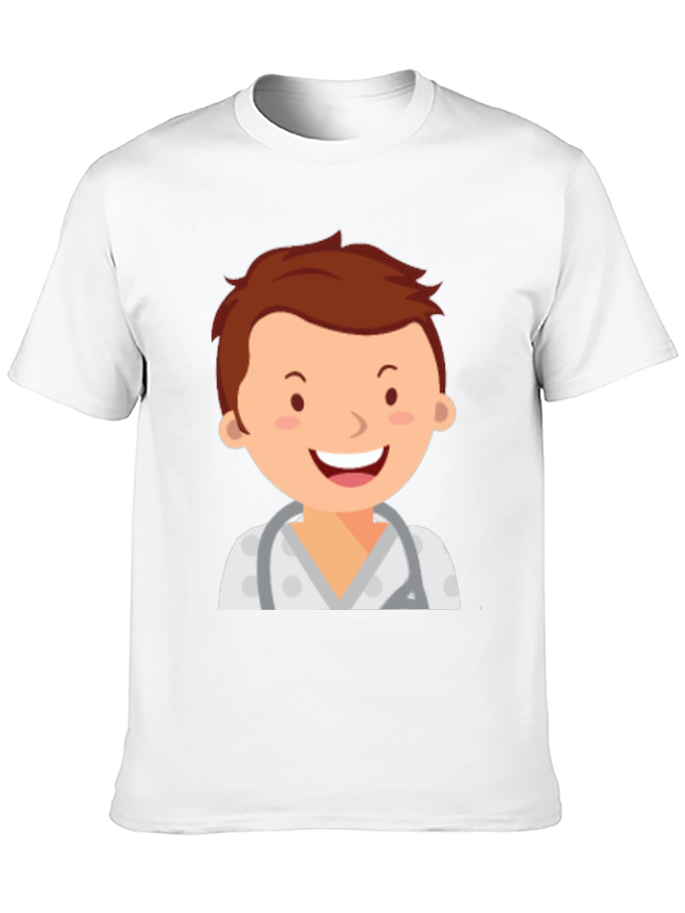 Cartoon Doctor Graphic T-Shirt - Black