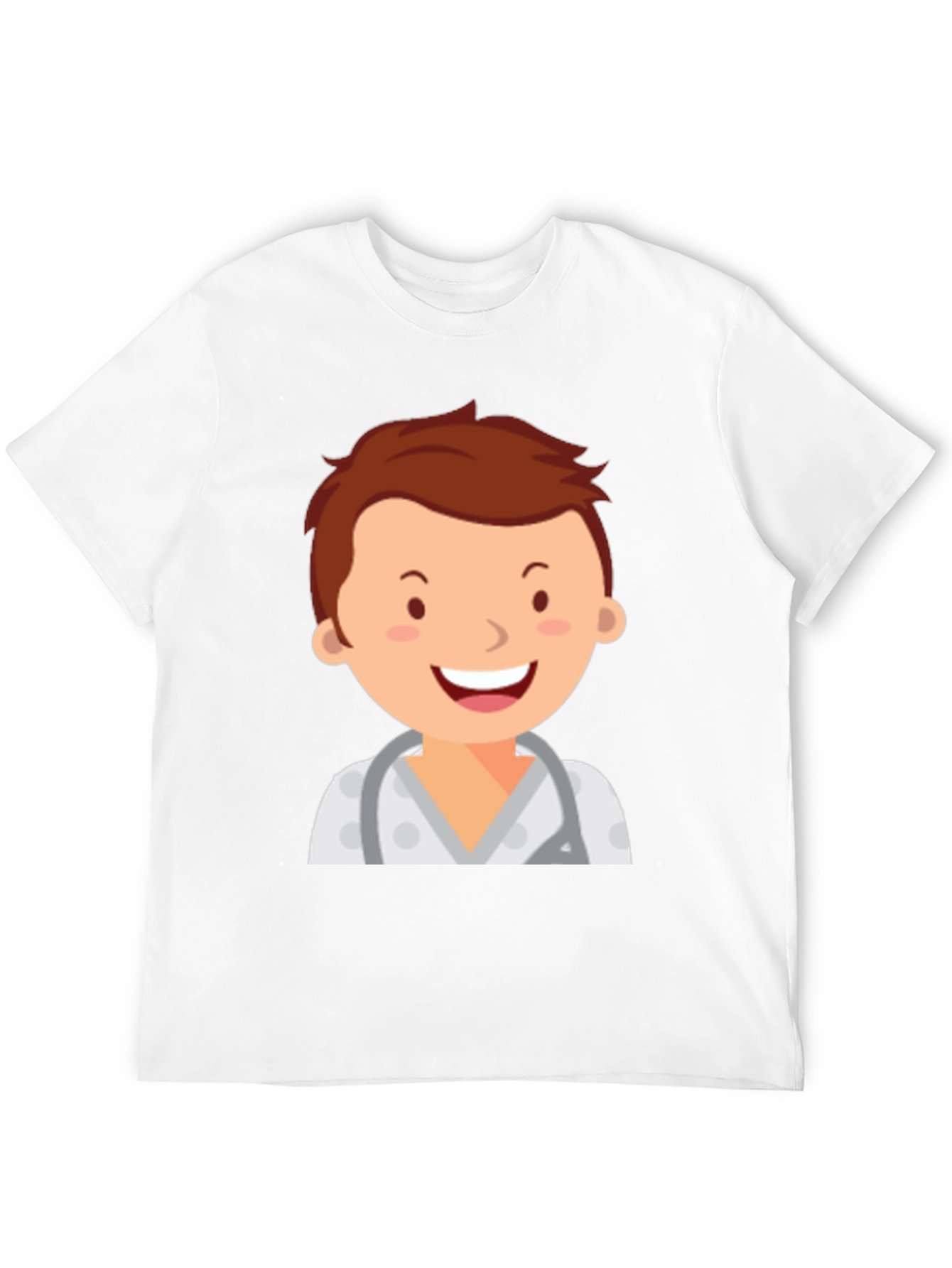Cartoon Doctor Graphic T-Shirt - Black