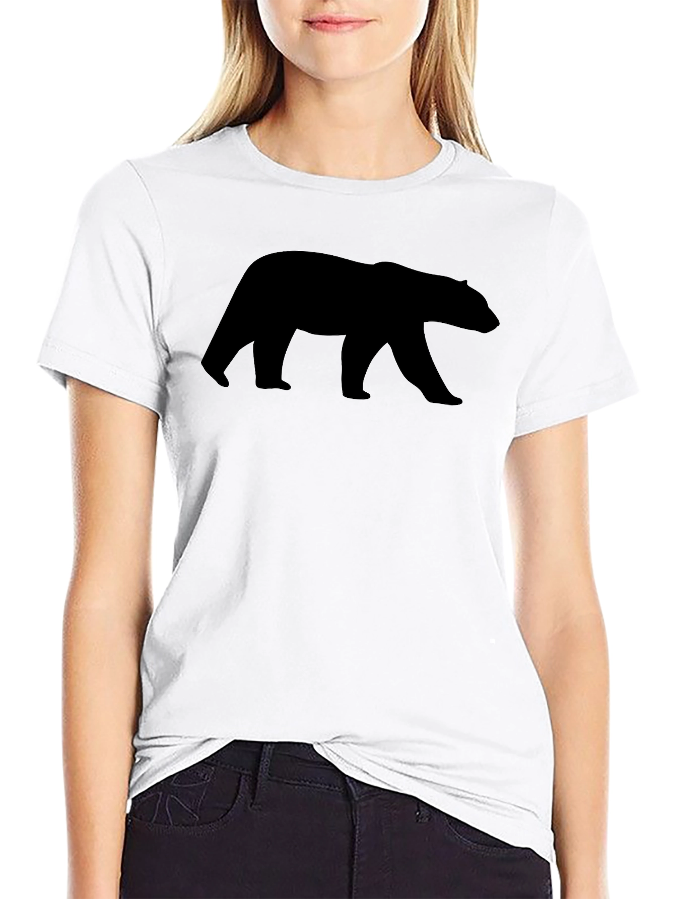 Mens Black Bear Graphic T-Shirt