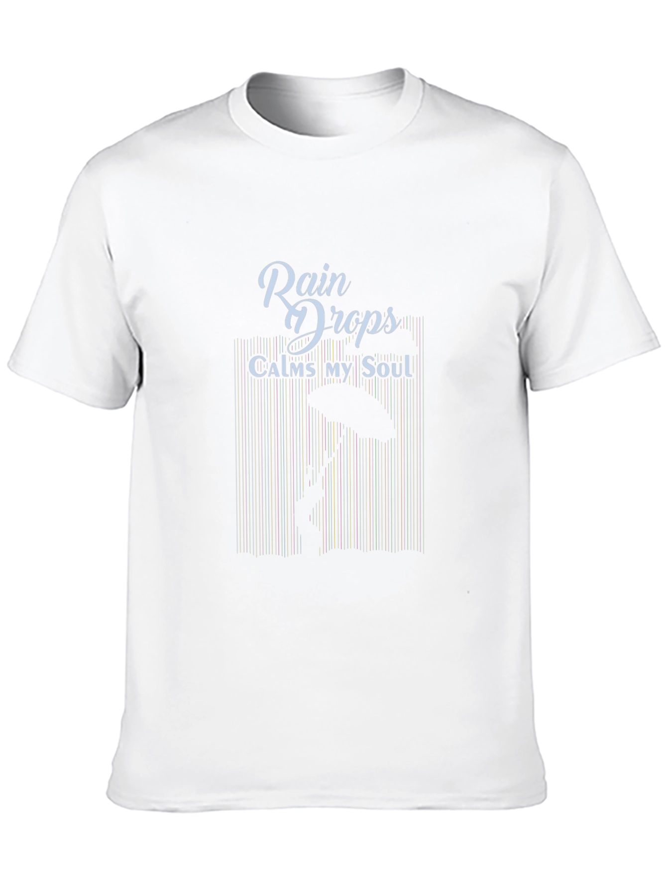 Rain Drops Calms My Soul Black T-Shirt