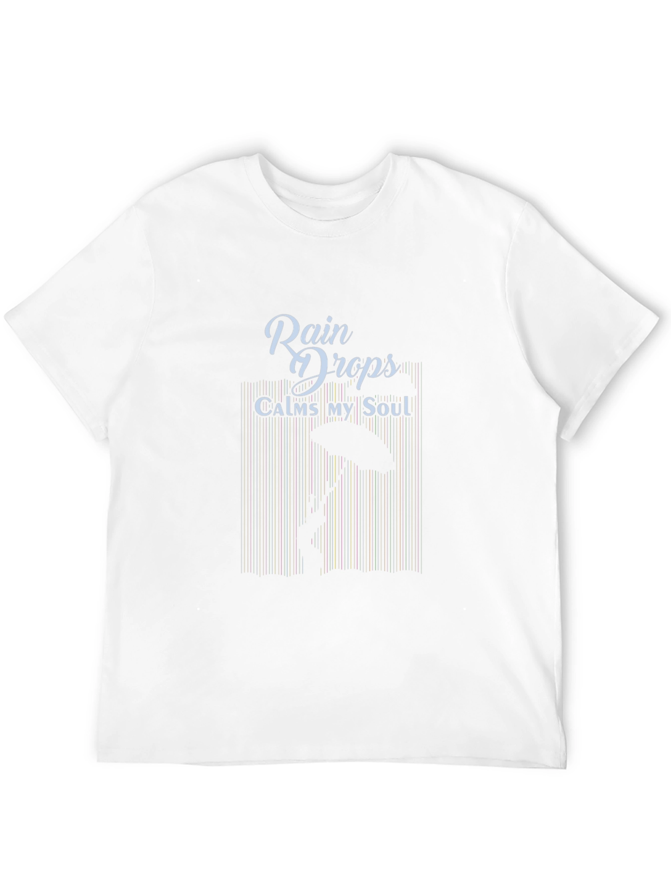 Rain Drops Calms My Soul Black T-Shirt