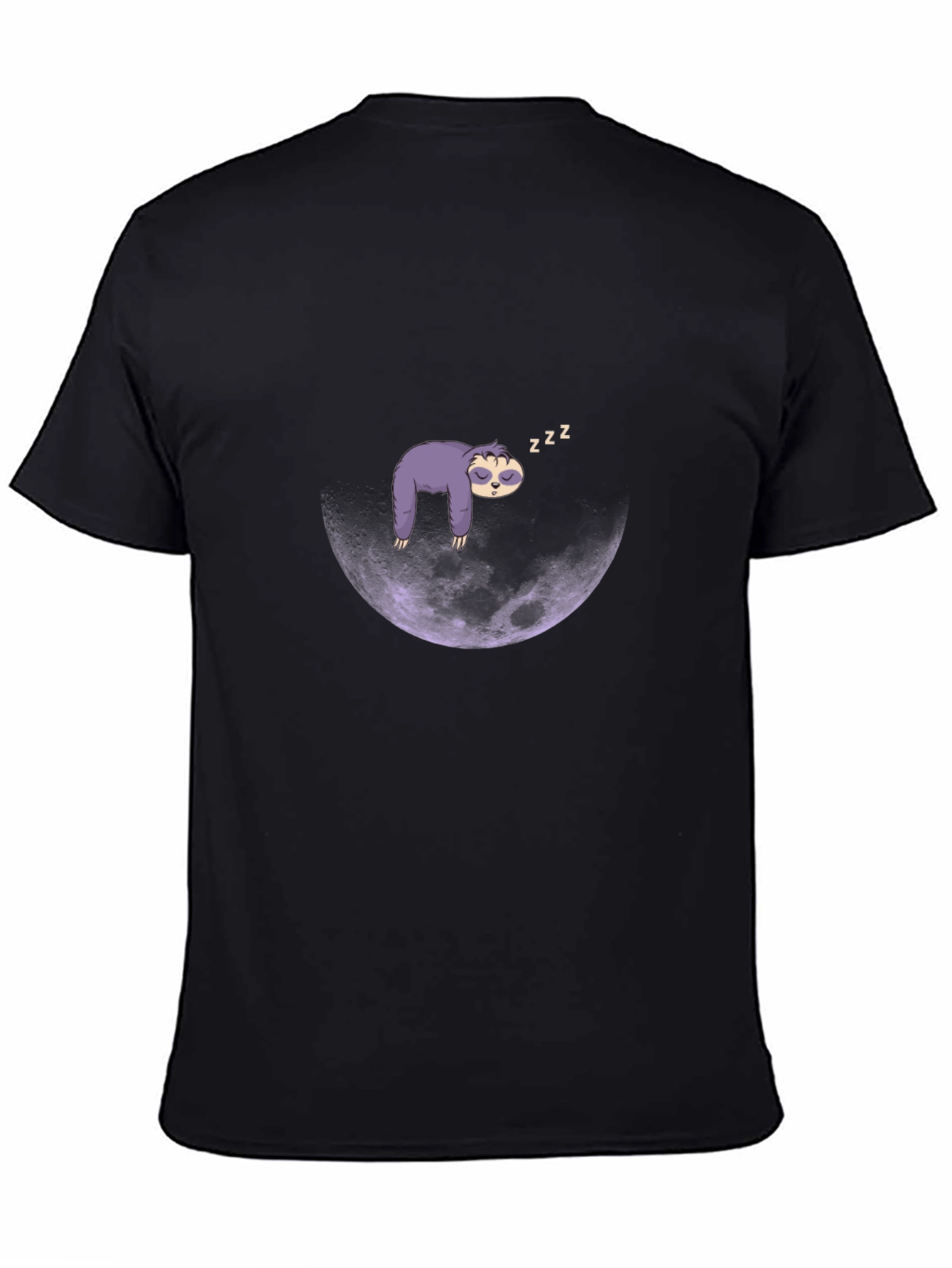 Sloth Moon Sleep T-Shirt - Mens Black Graphic Tee
