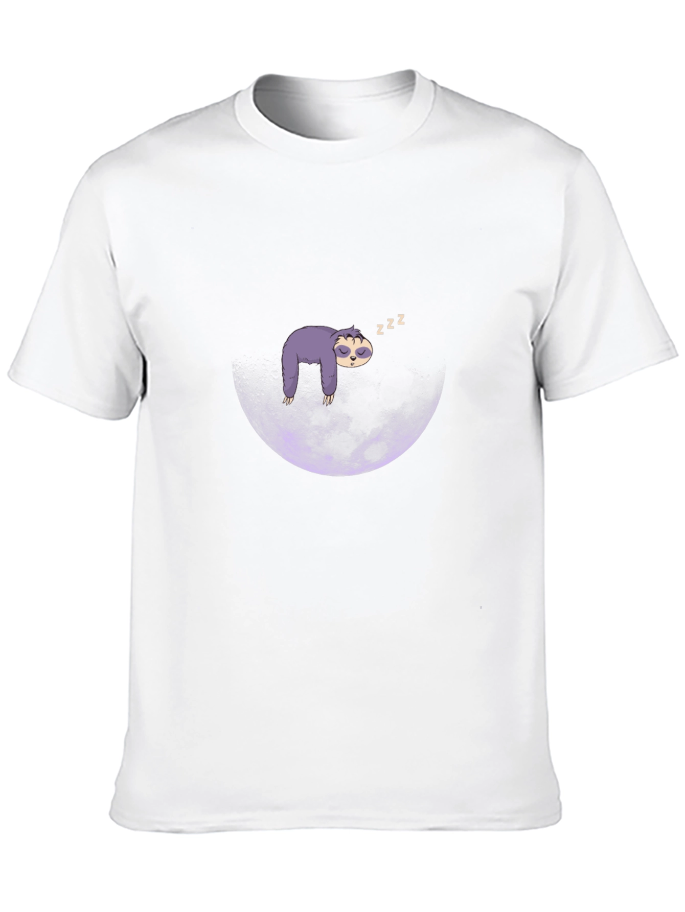 Sloth Moon Sleep T-Shirt - Mens Black Graphic Tee