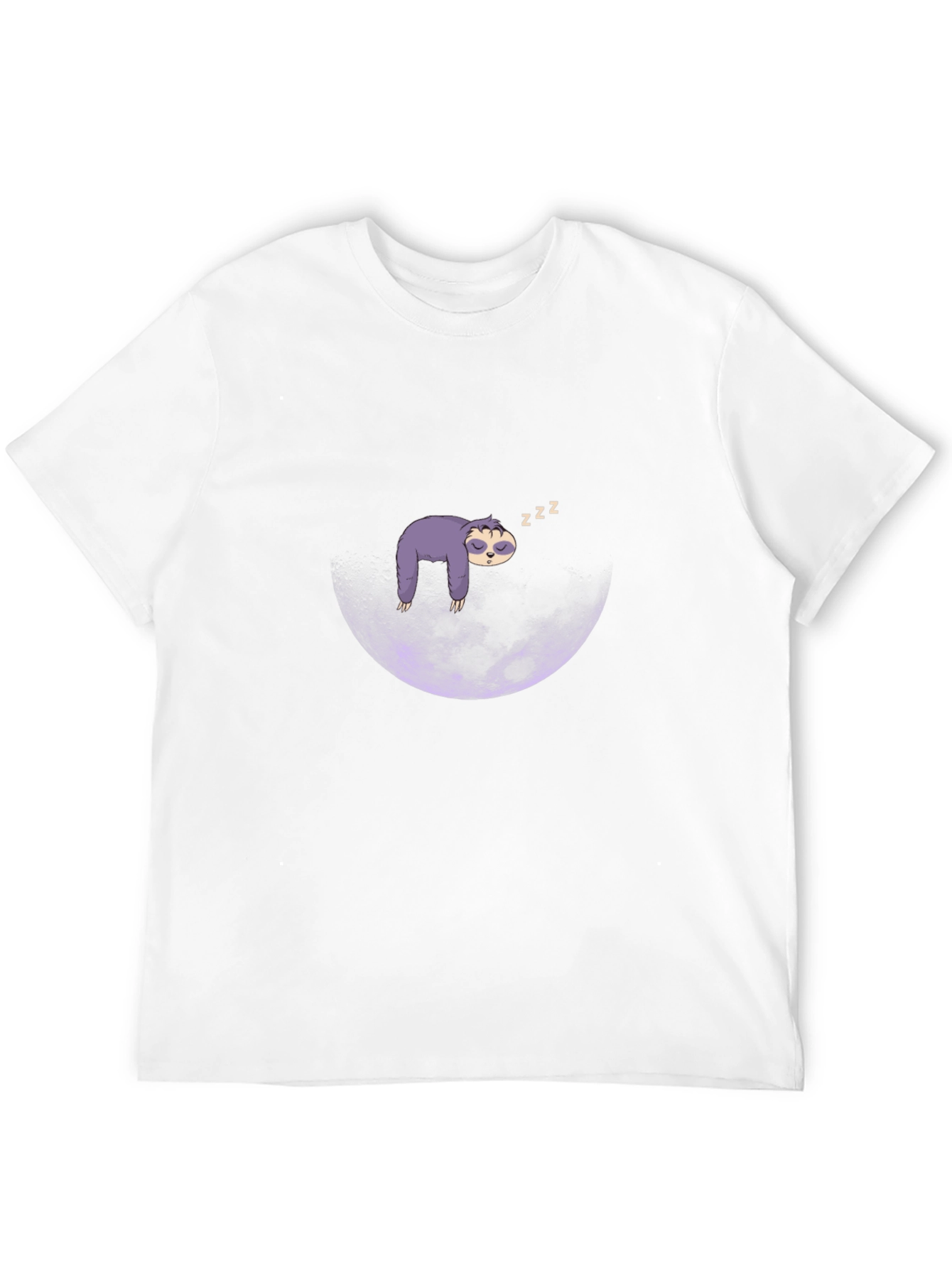 Sloth Moon Sleep T-Shirt - Mens Black Graphic Tee