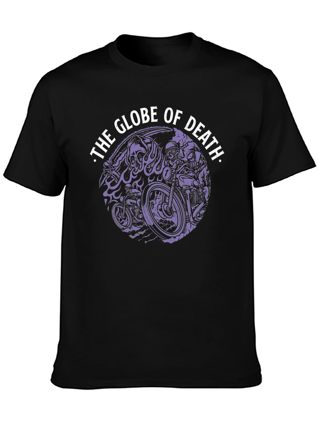 Globe of Death Graphic Tee - Black Cotton Blend