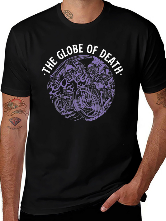 Globe of Death Graphic Tee - Black Cotton Blend