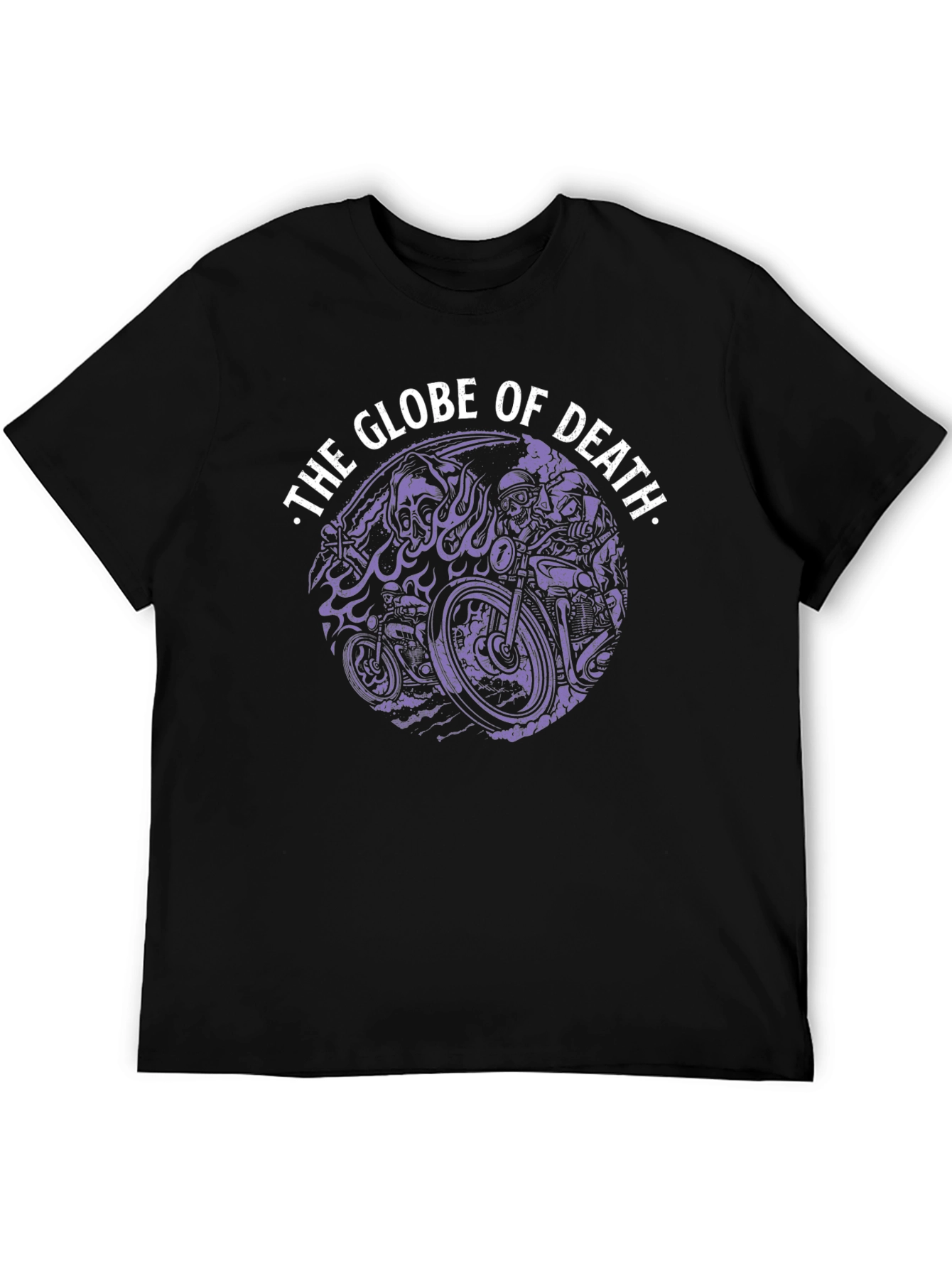 Globe of Death Graphic Tee - Black Cotton Blend