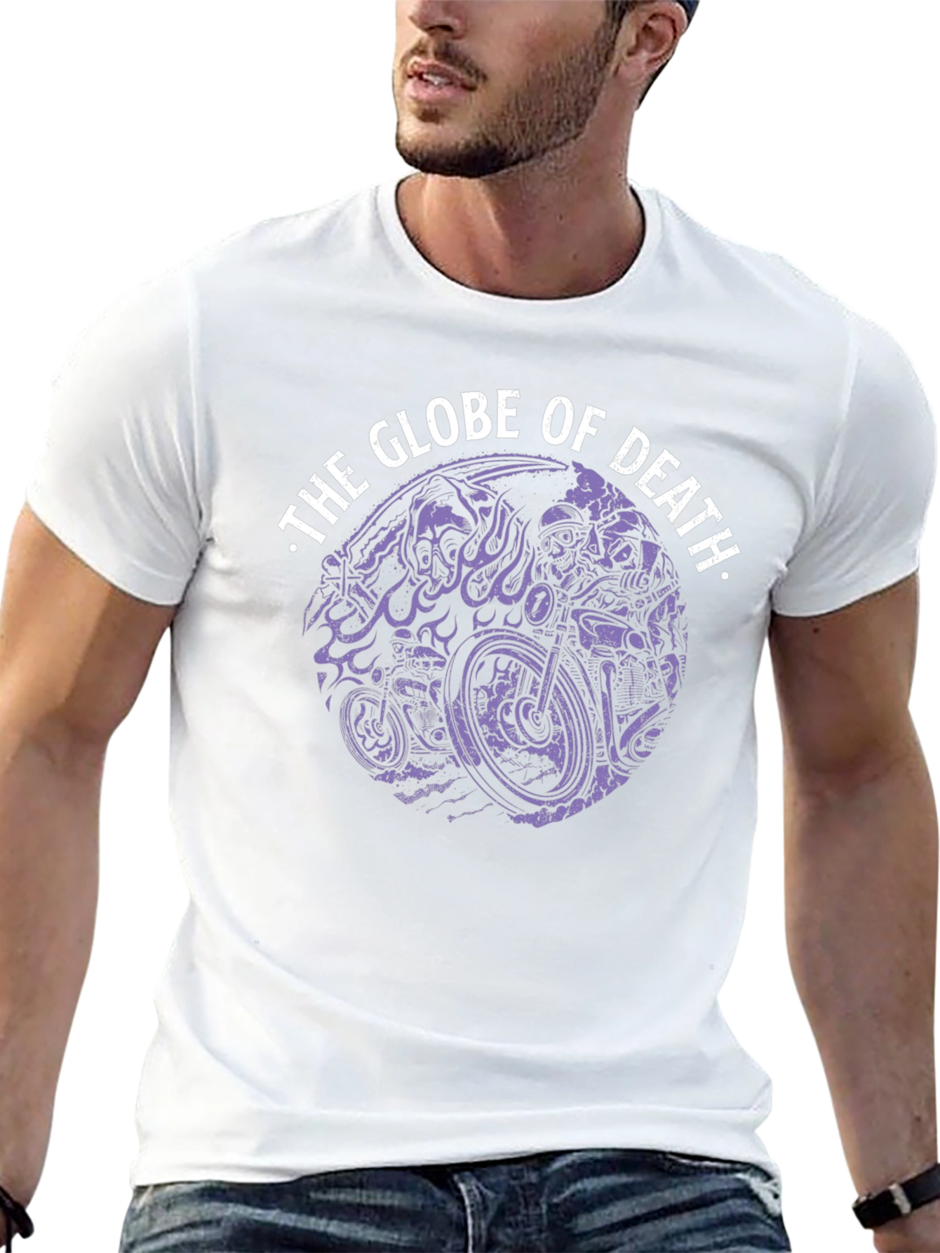 Globe of Death Graphic Tee - Black Cotton Blend