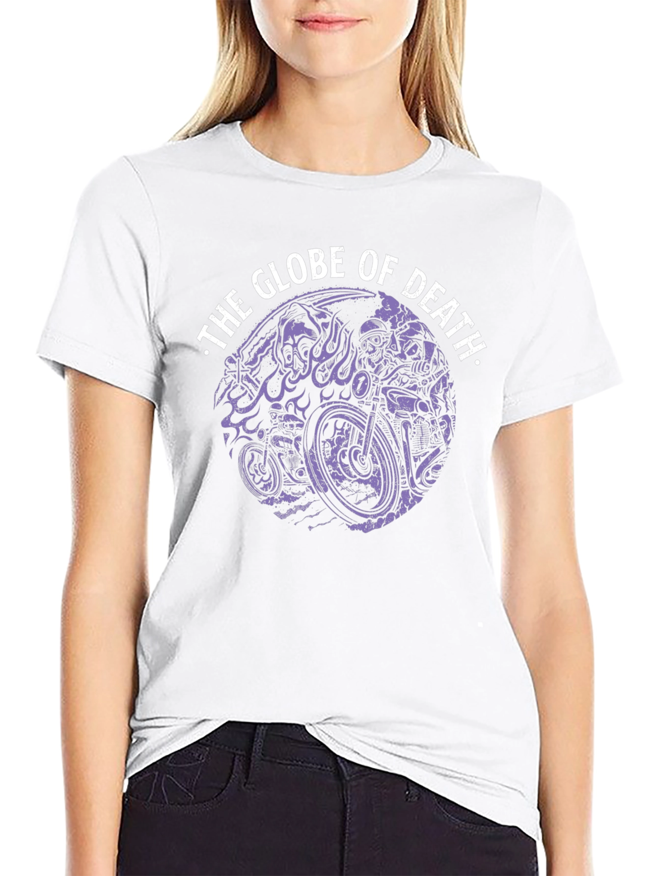 Globe of Death Graphic Tee - Black Cotton Blend