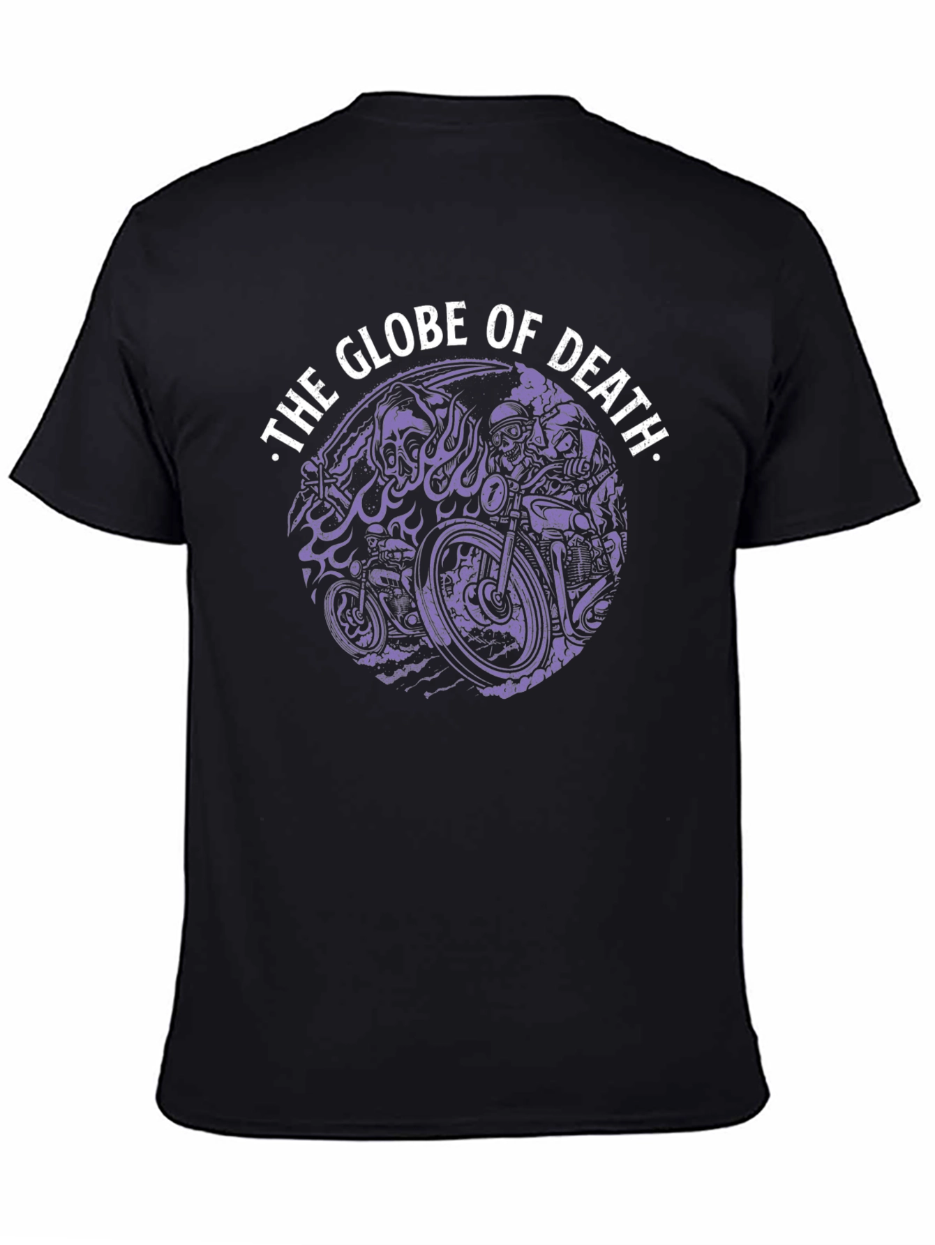Globe of Death Graphic Tee - Black Cotton Blend