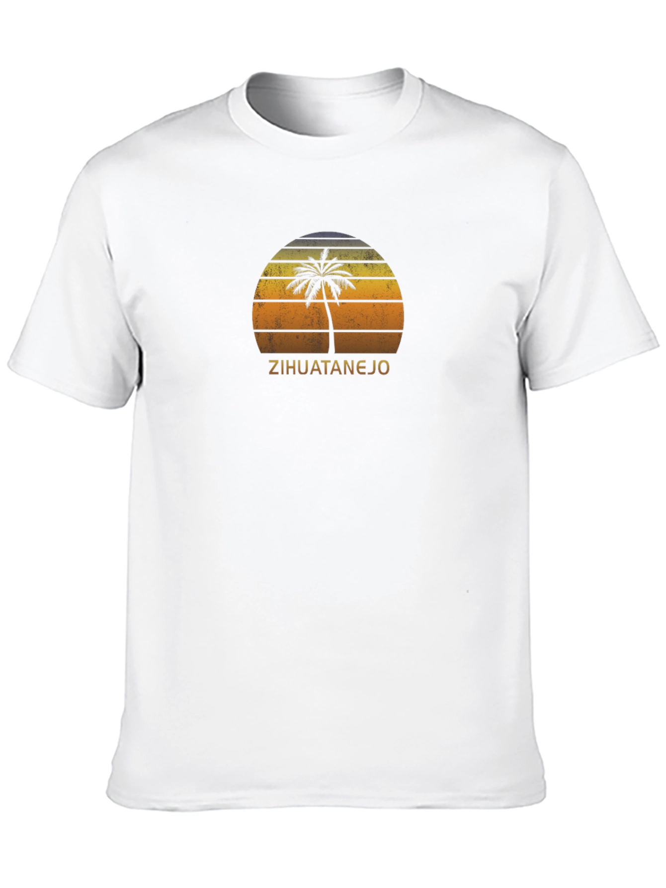 Zihuatanejo Palm Tree Sunset T-Shirt