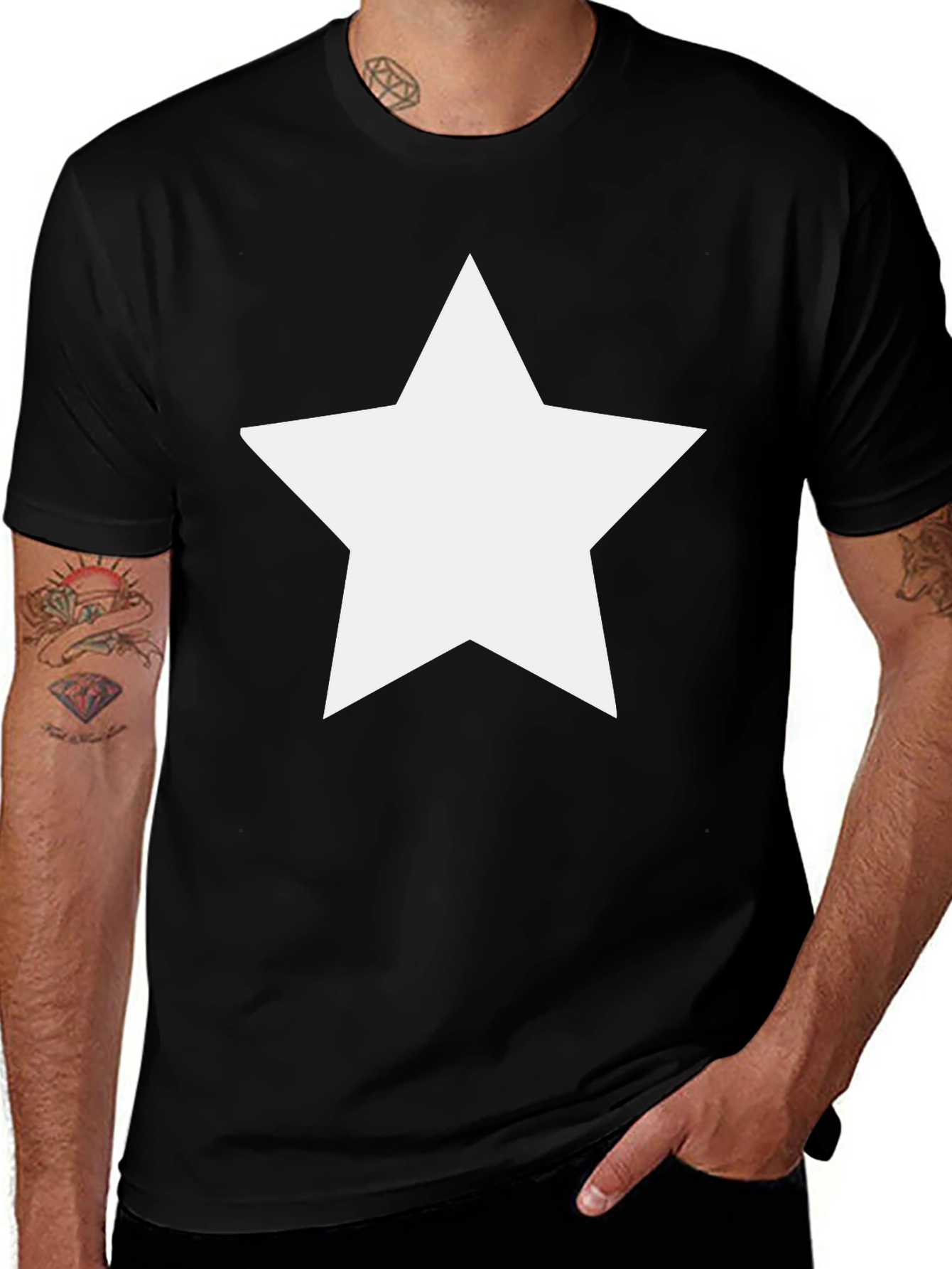 Bold Star Graphic Black T-Shirt