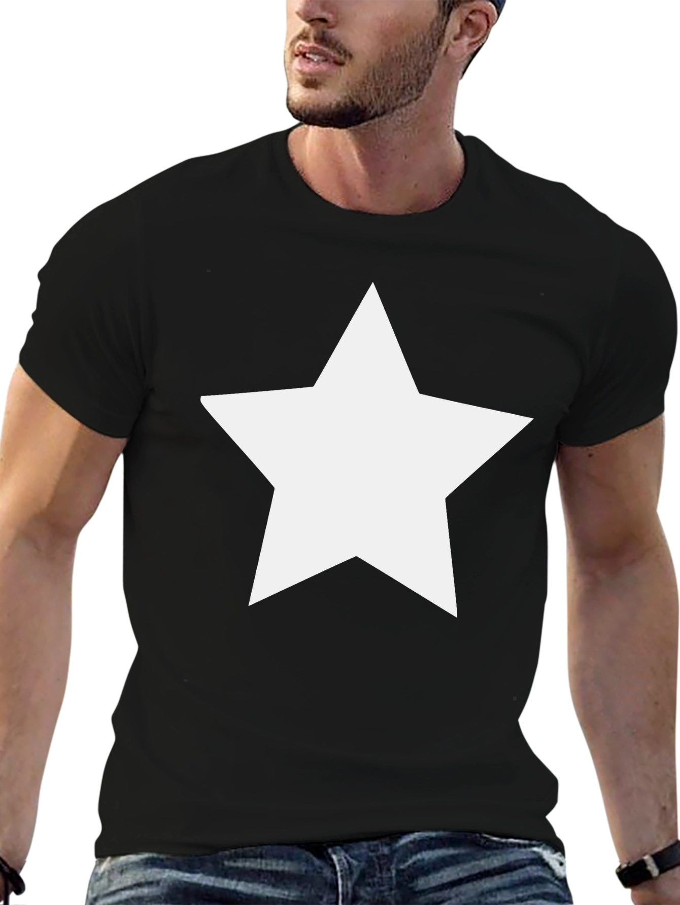 Bold Star Graphic Black T-Shirt