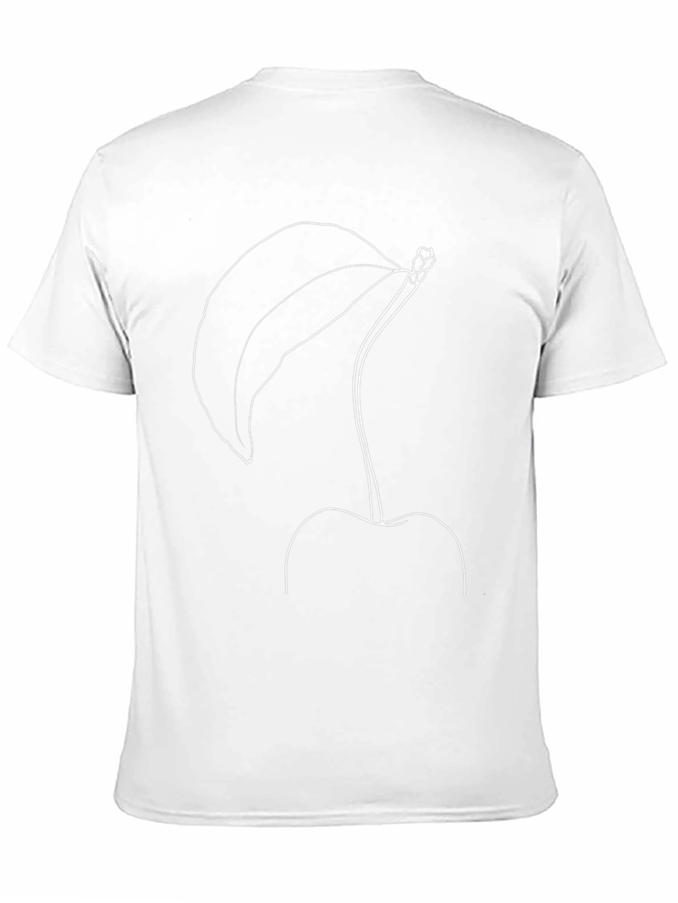 Minimalist Cherry Graphic Tee - Black
