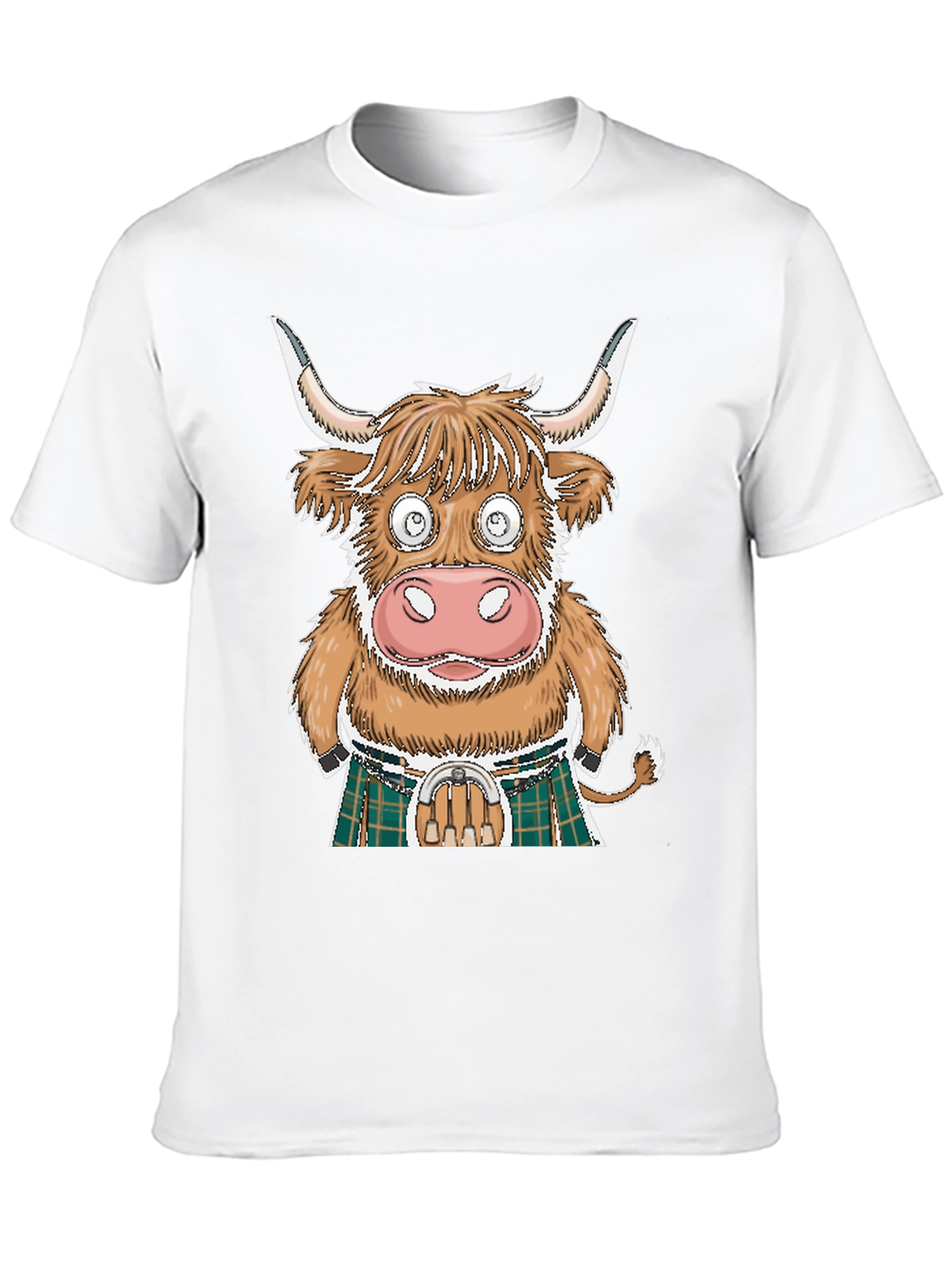 Funny Highland Cow in Kilt T-Shirt