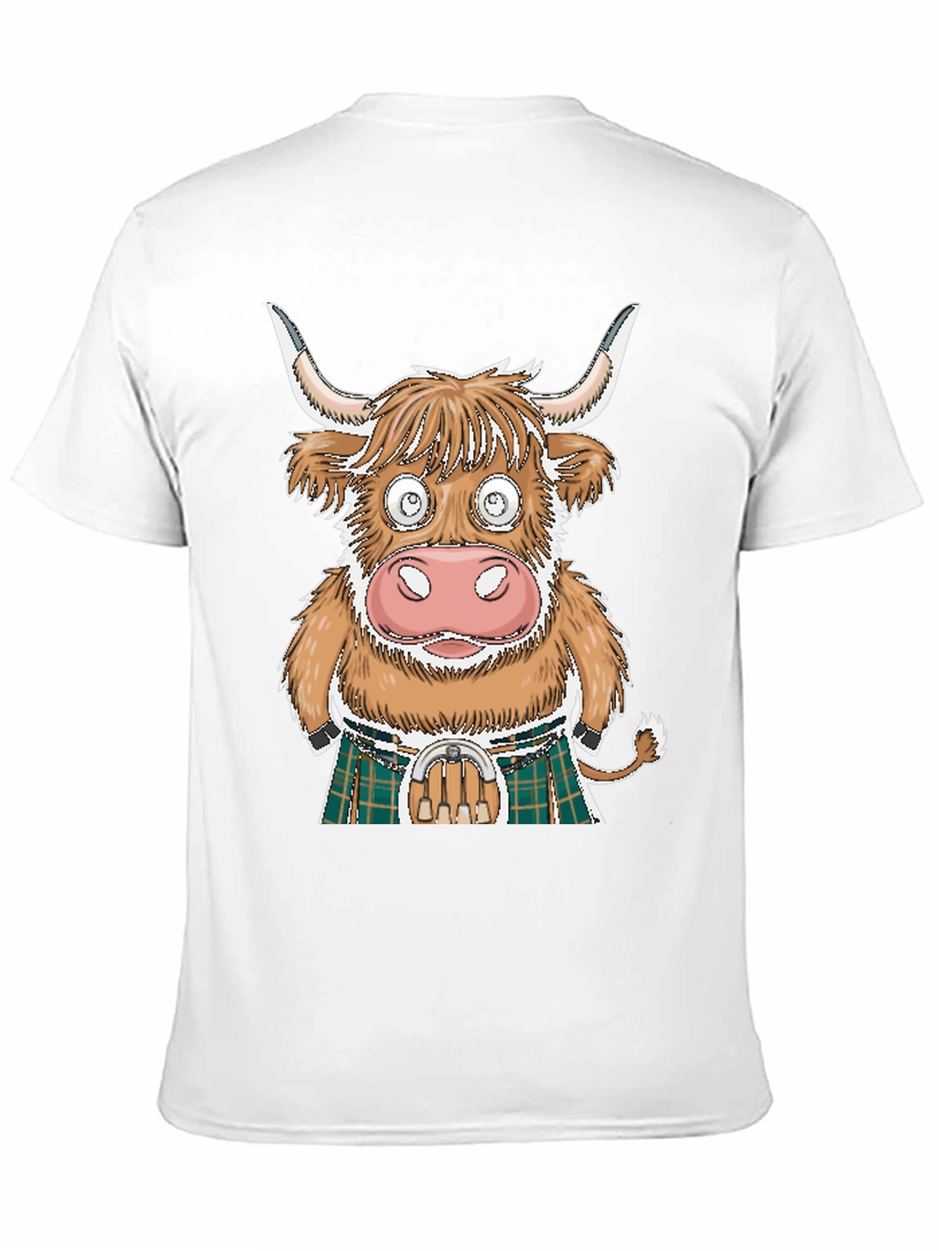Funny Highland Cow in Kilt T-Shirt
