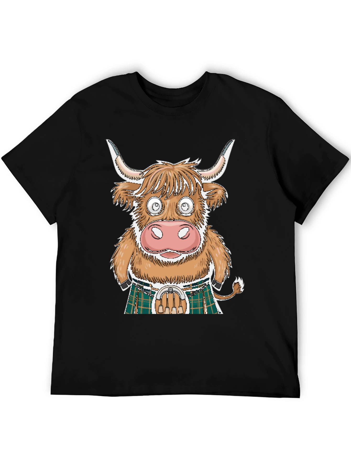 Funny Highland Cow in Kilt T-Shirt