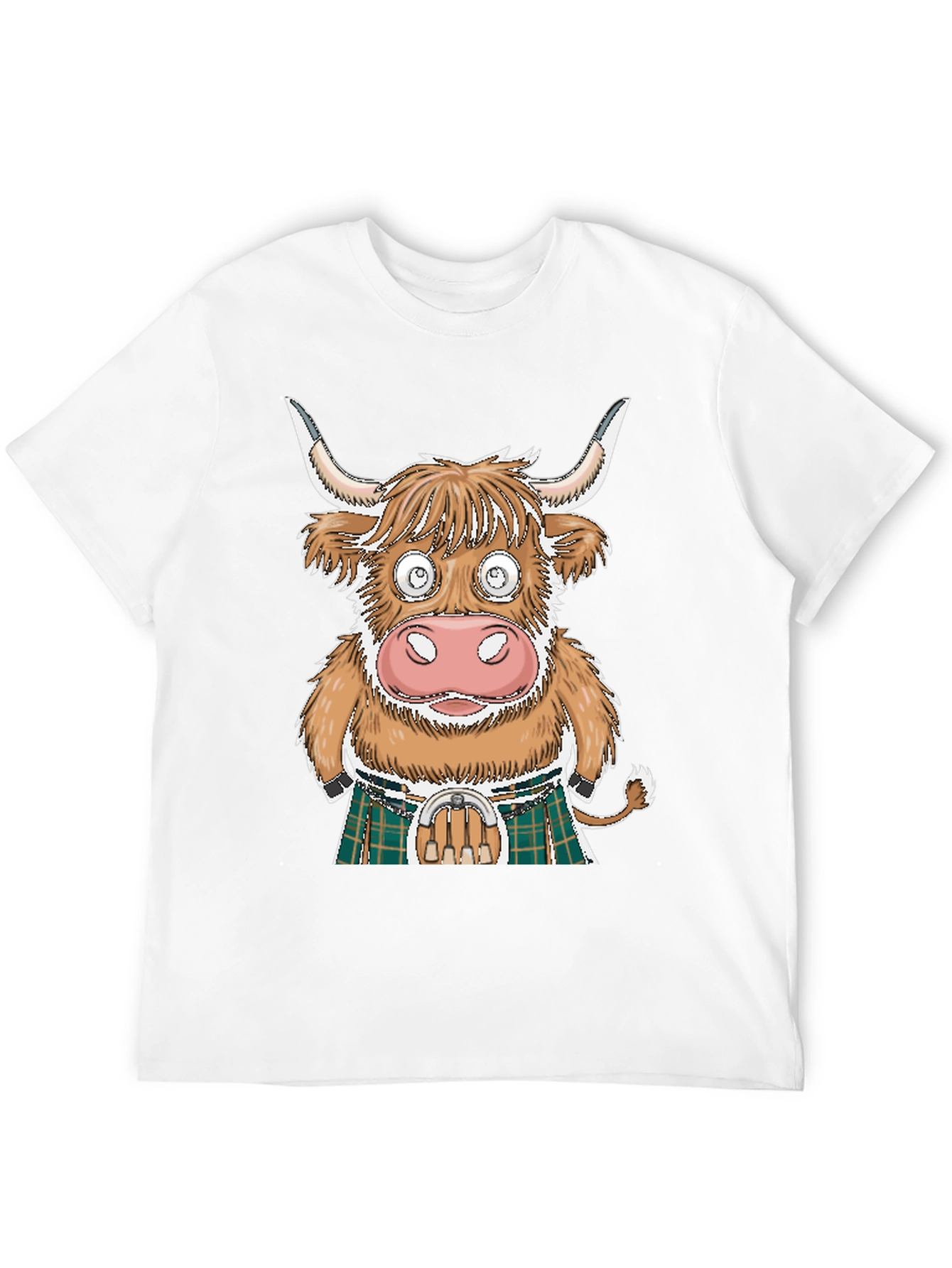 Funny Highland Cow in Kilt T-Shirt