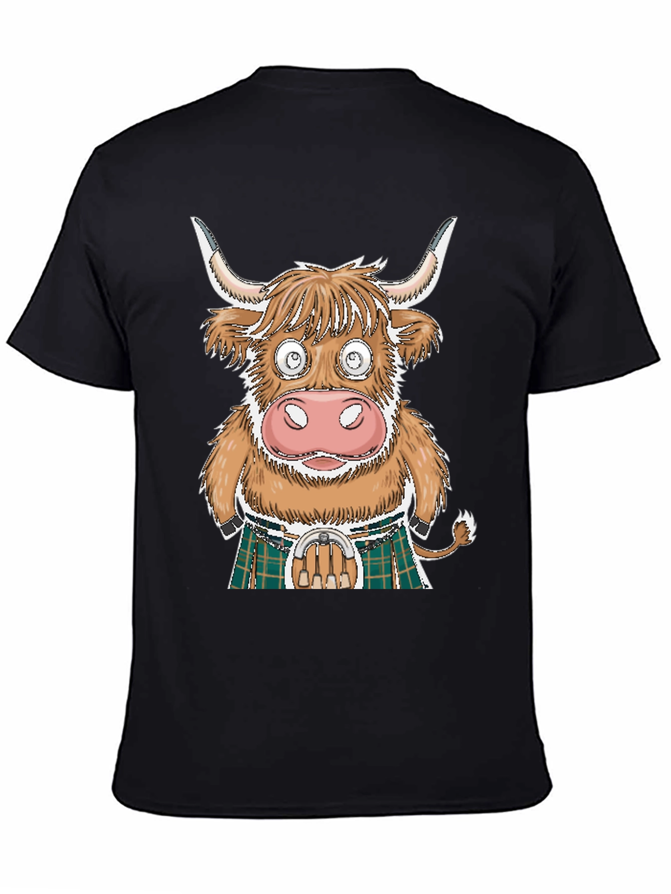 Funny Highland Cow in Kilt T-Shirt