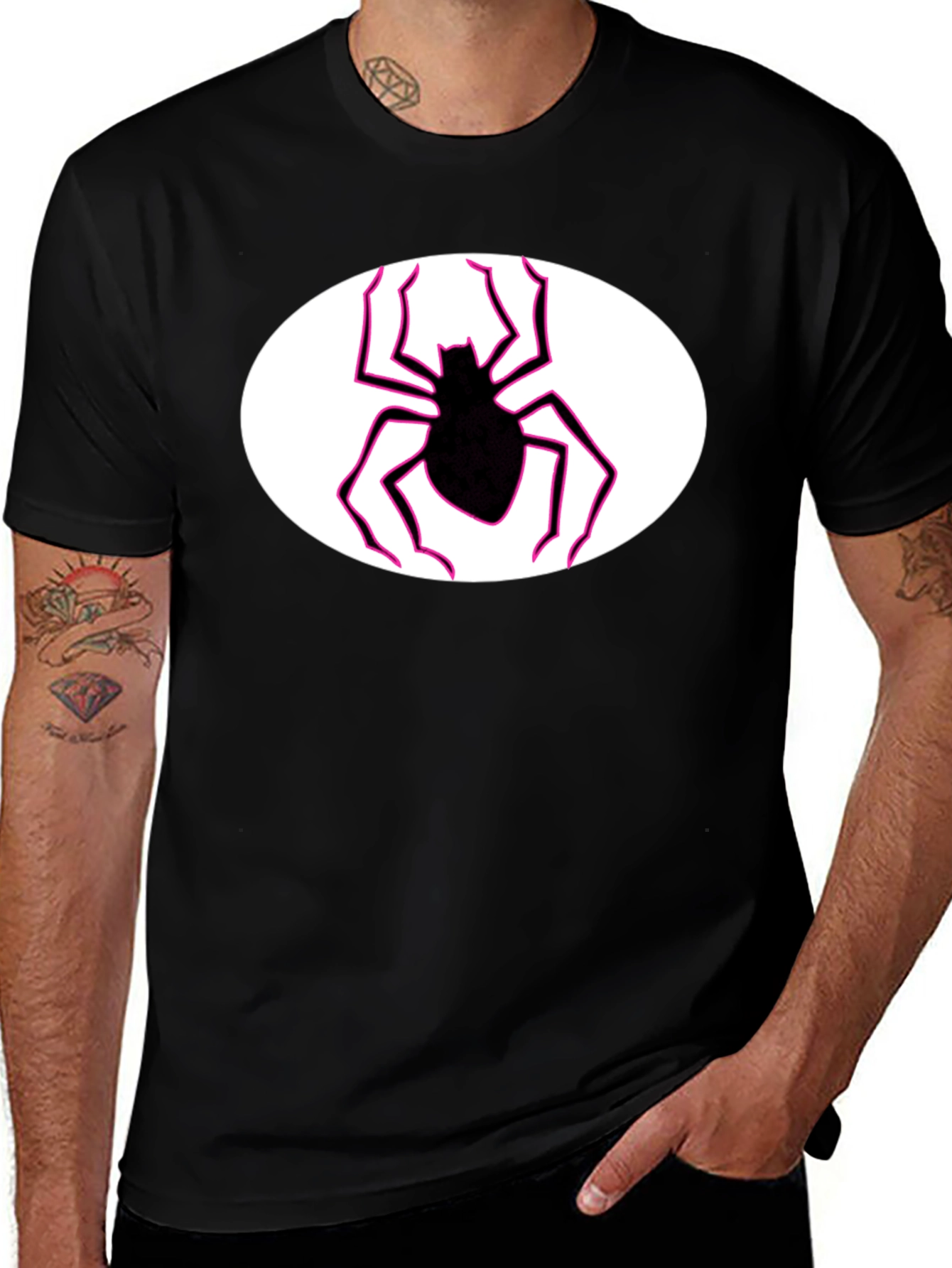 Spider Graphic Black Tee