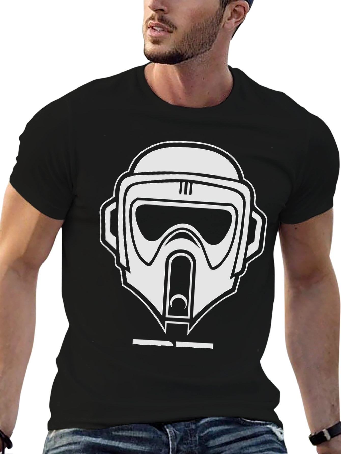 Star Wars Scout Trooper Helmet Black T-Shirt