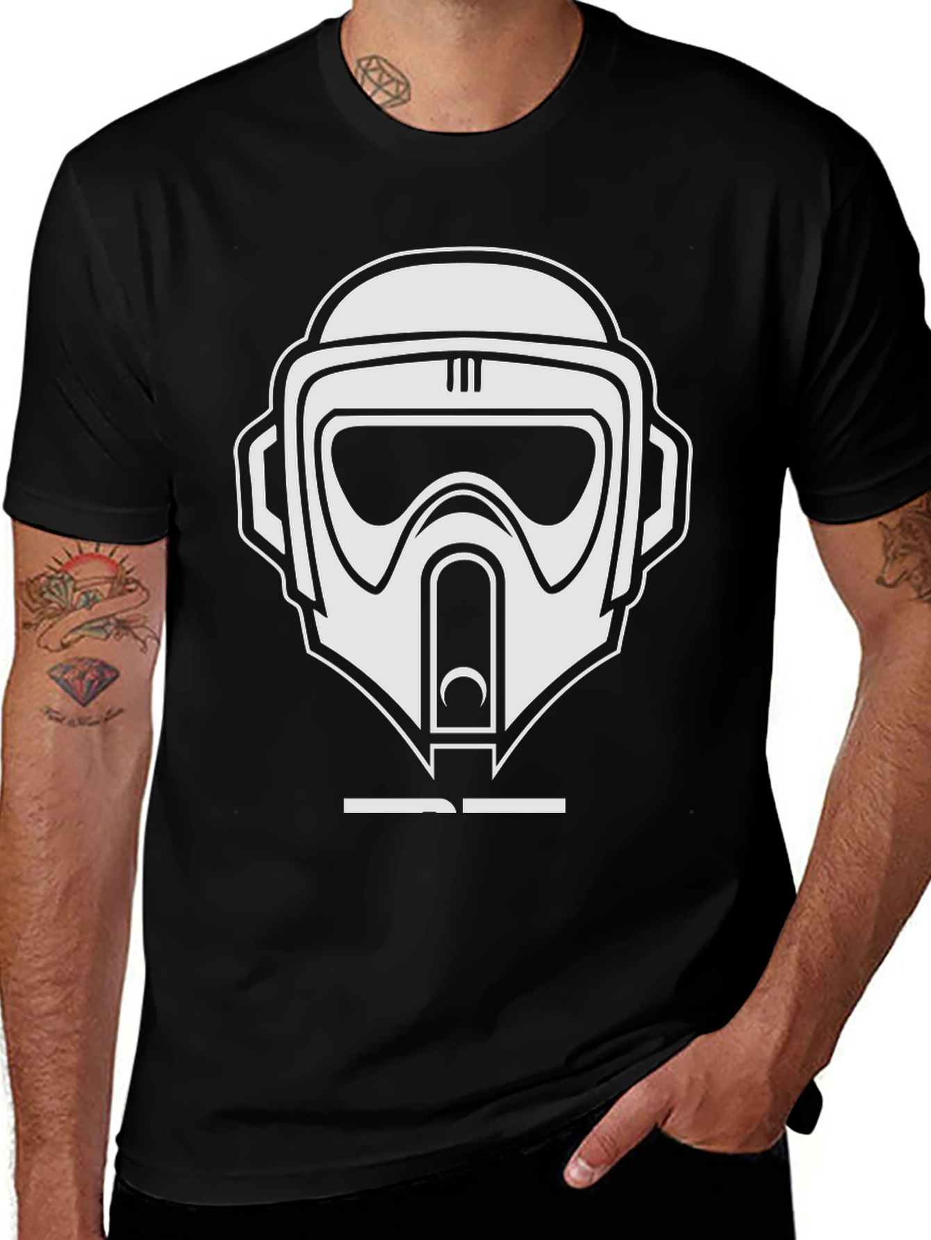 Star Wars Scout Trooper Helmet Black T-Shirt