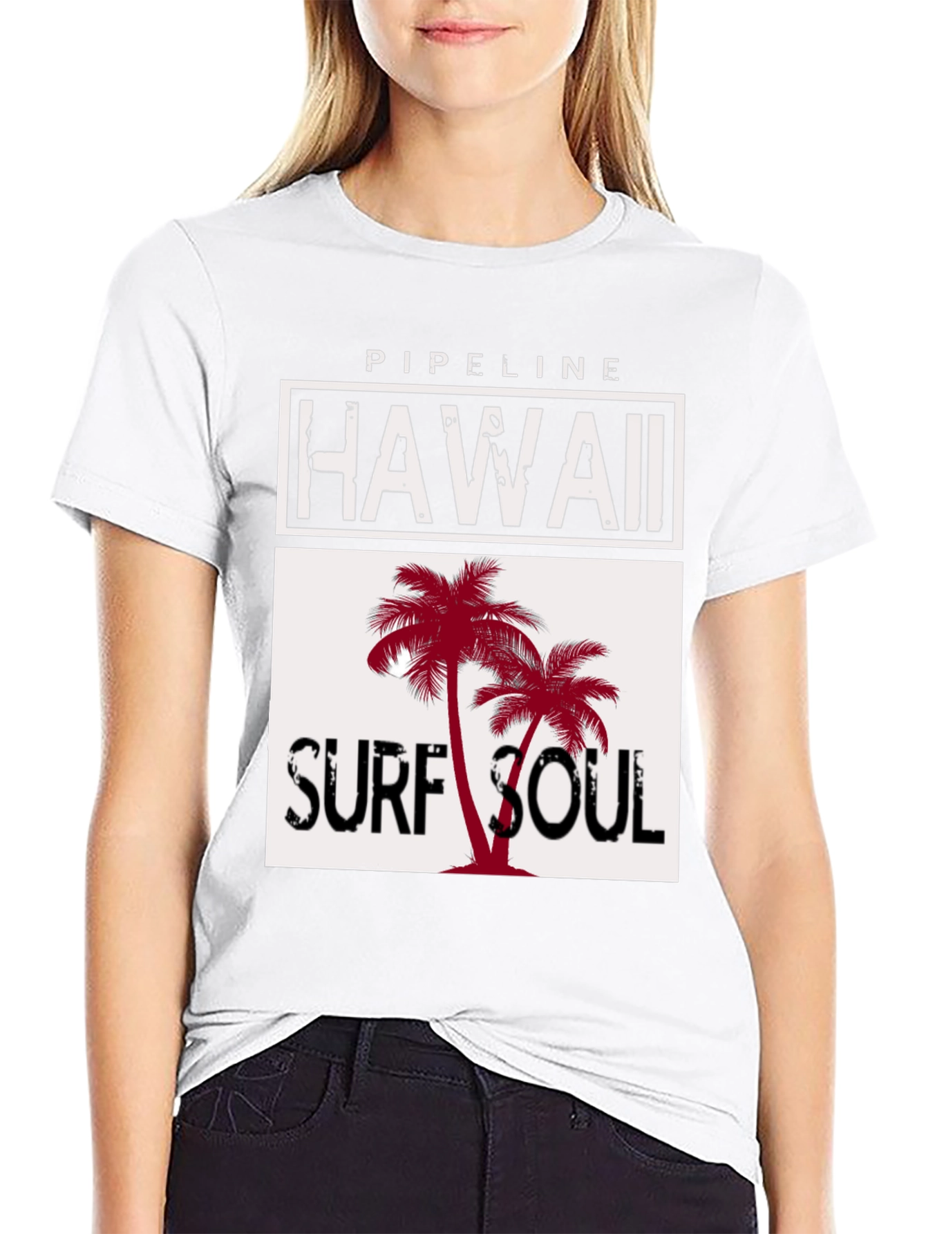 Hawaii Surf Soul T-Shirt - Black