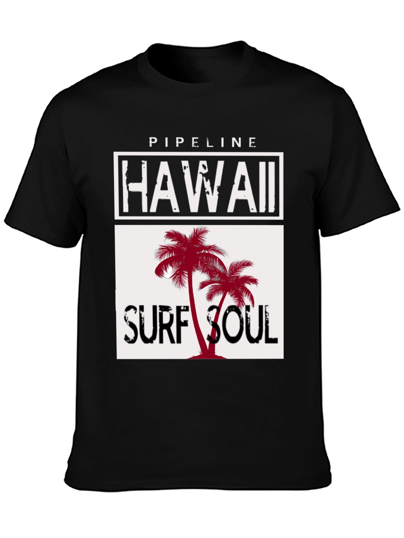 Hawaii Surf Soul T-Shirt - Black