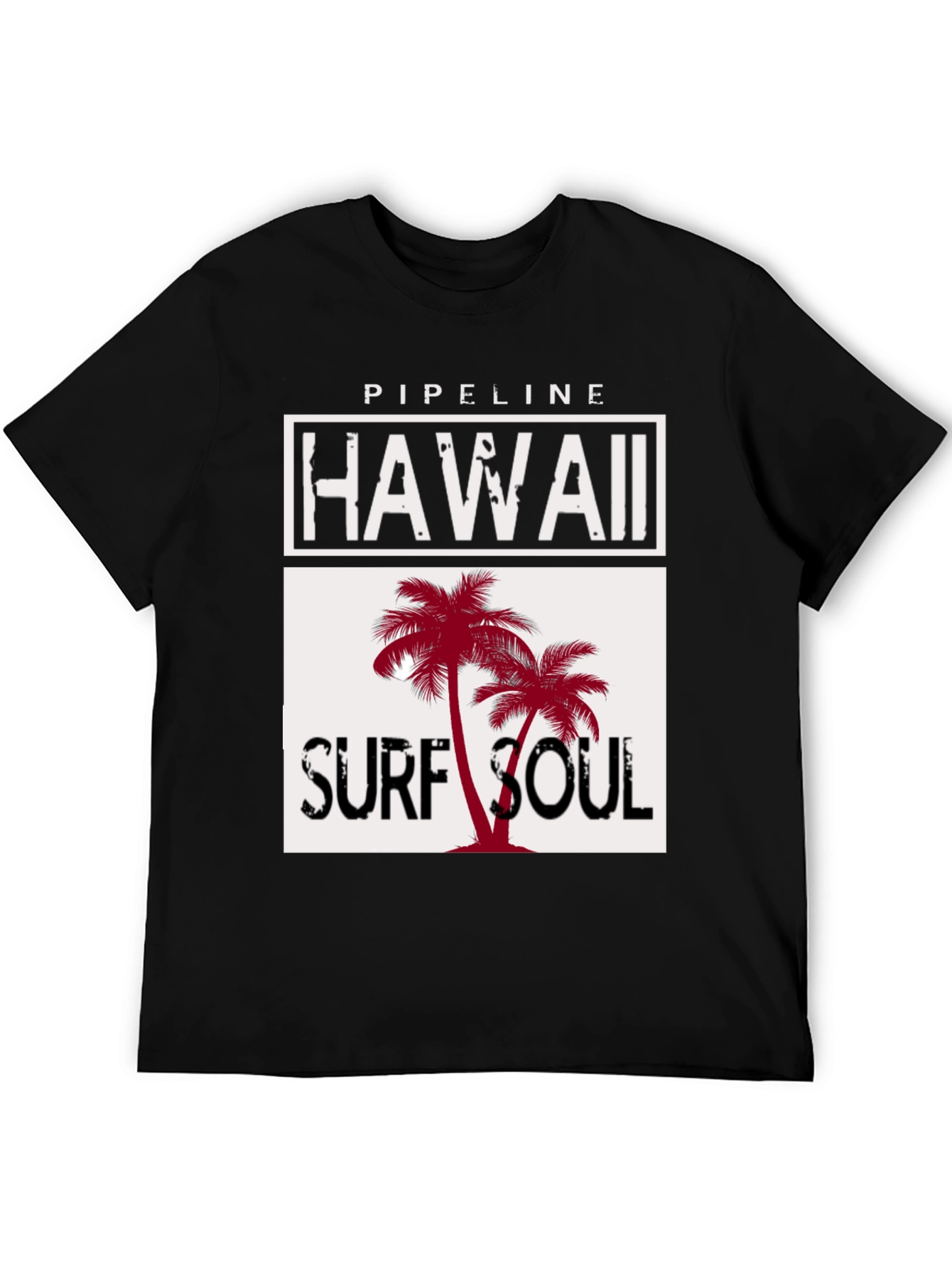 Hawaii Surf Soul T-Shirt - Black