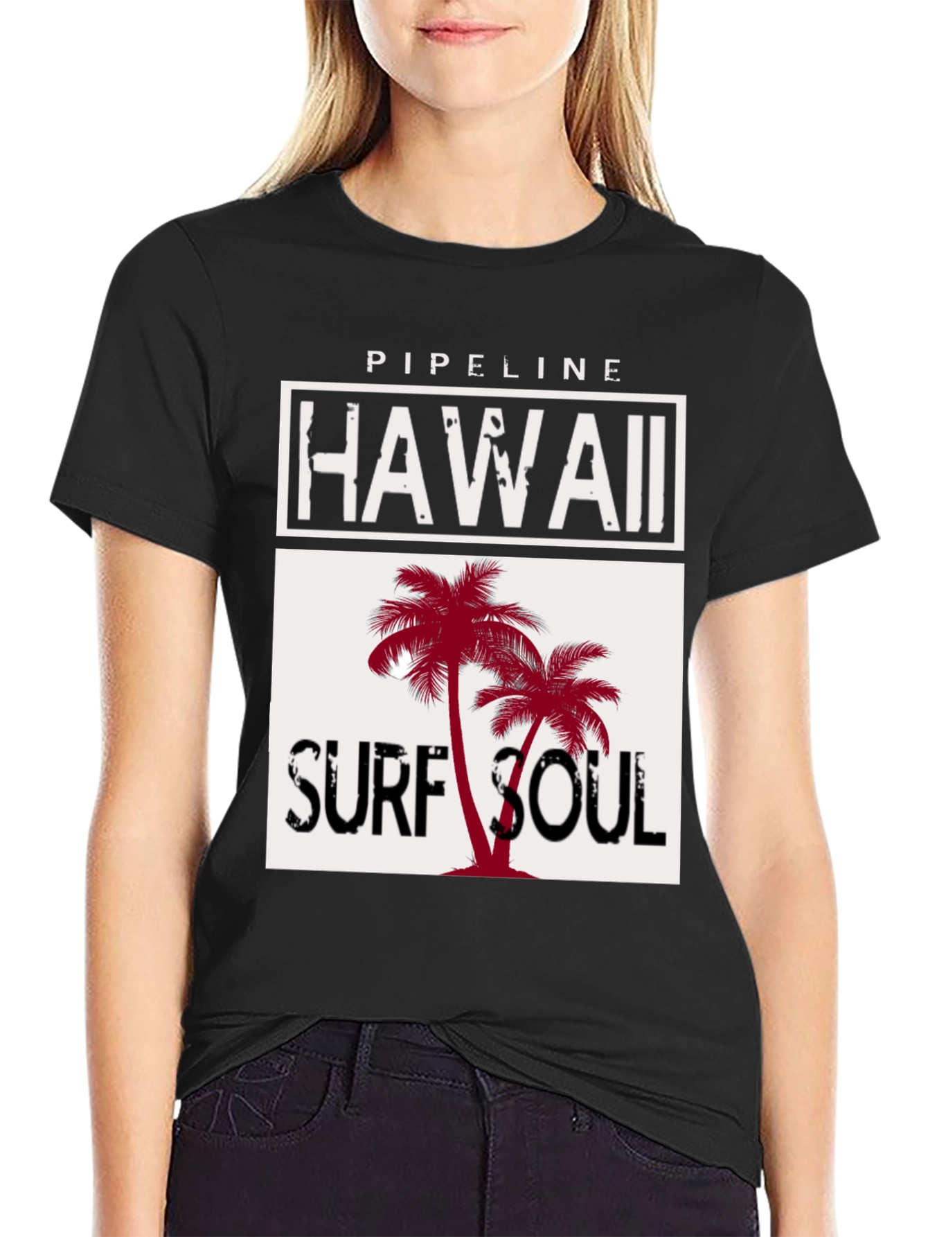 Hawaii Surf Soul T-Shirt - Black