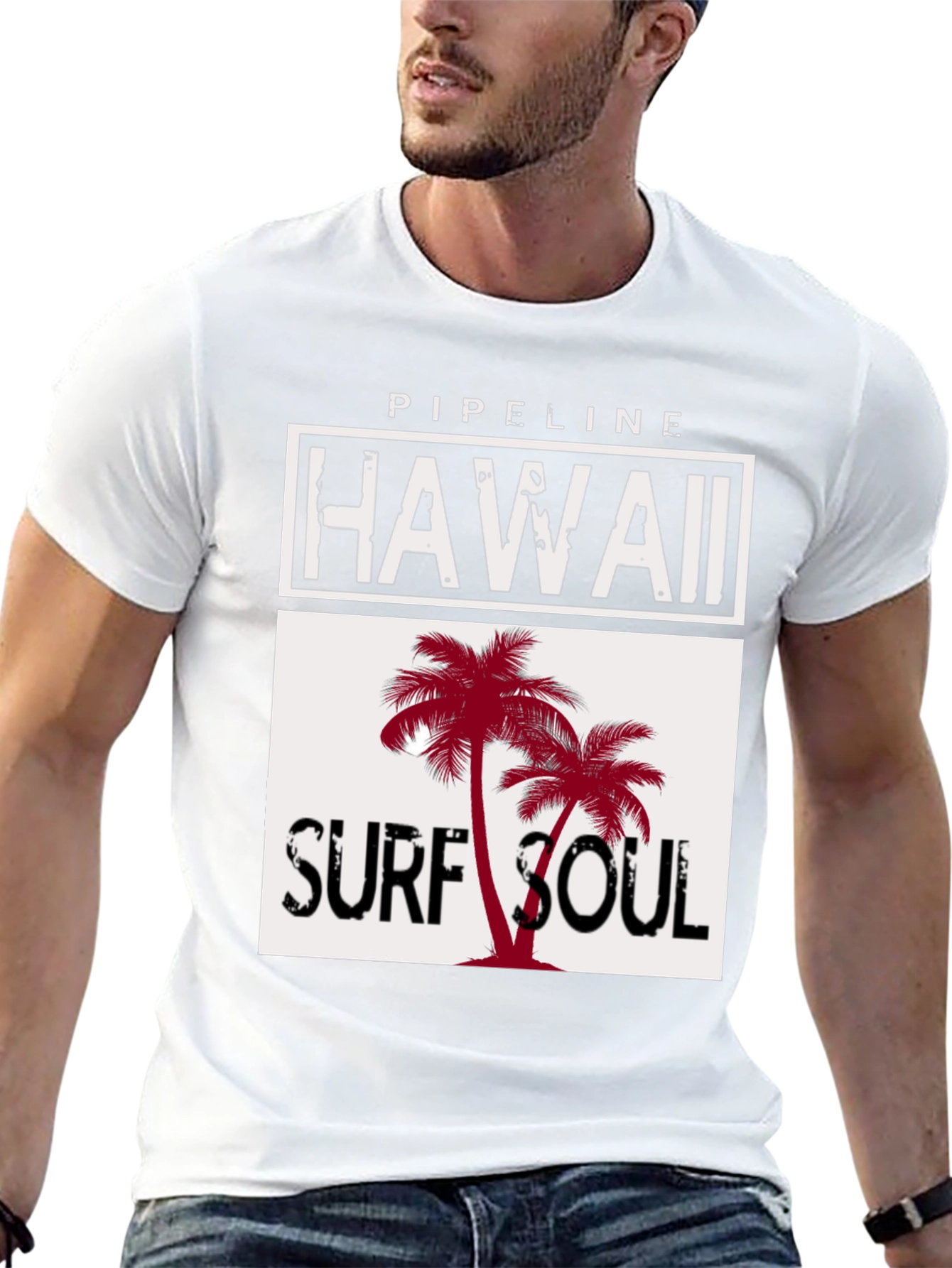 Hawaii Surf Soul T-Shirt - Black
