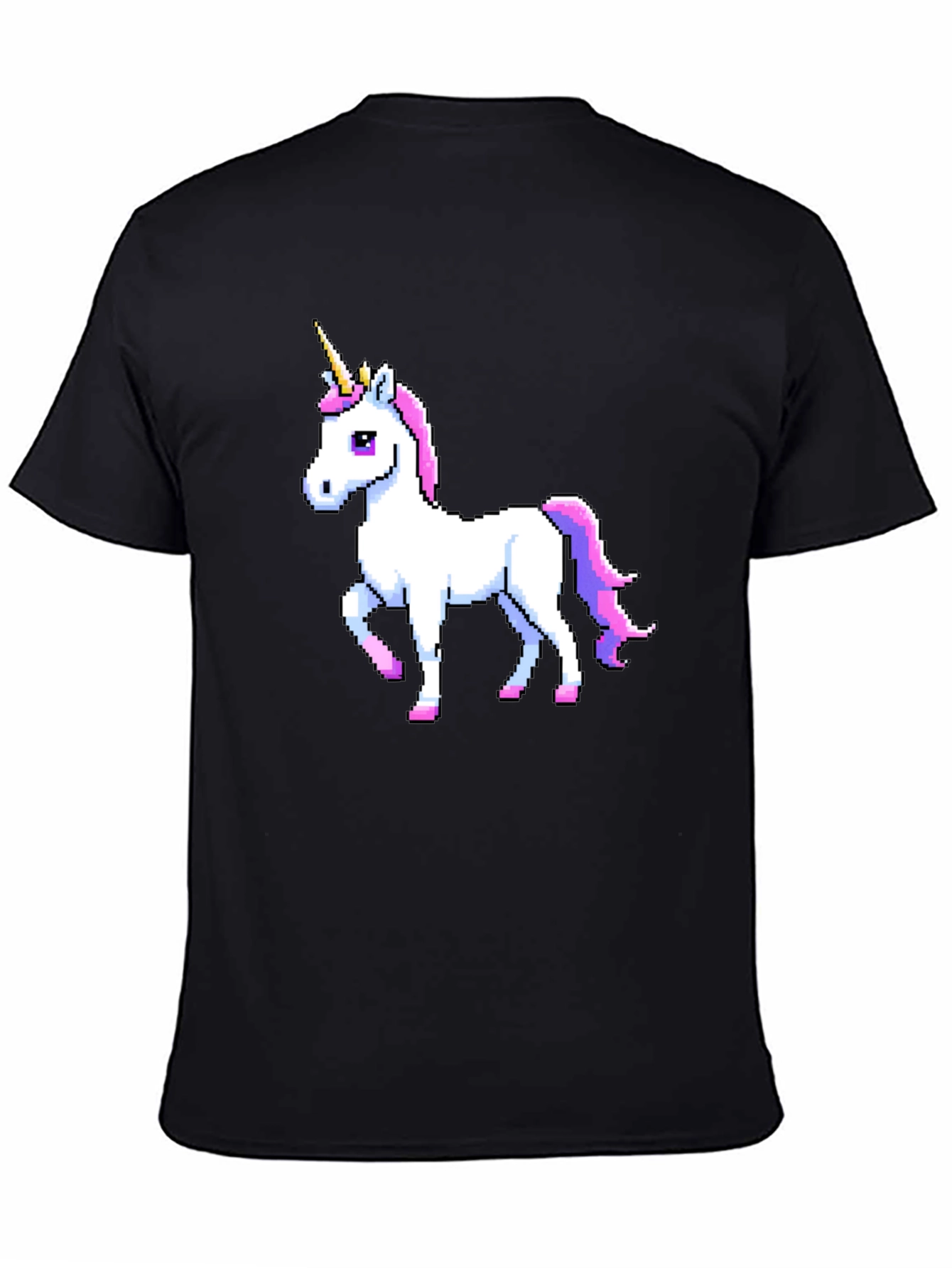 Pixel Unicorn Black T-Shirt