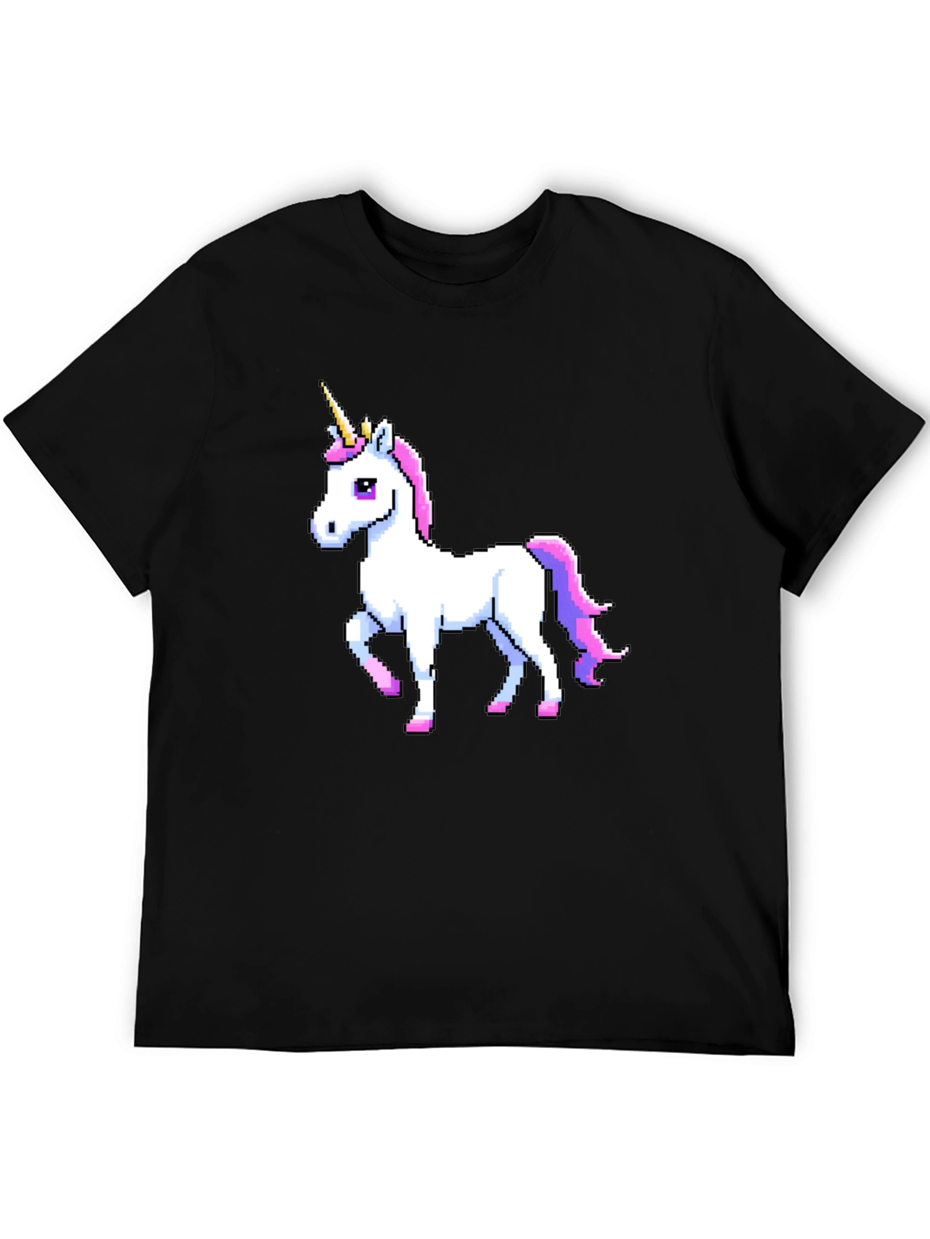 Pixel Unicorn Black T-Shirt
