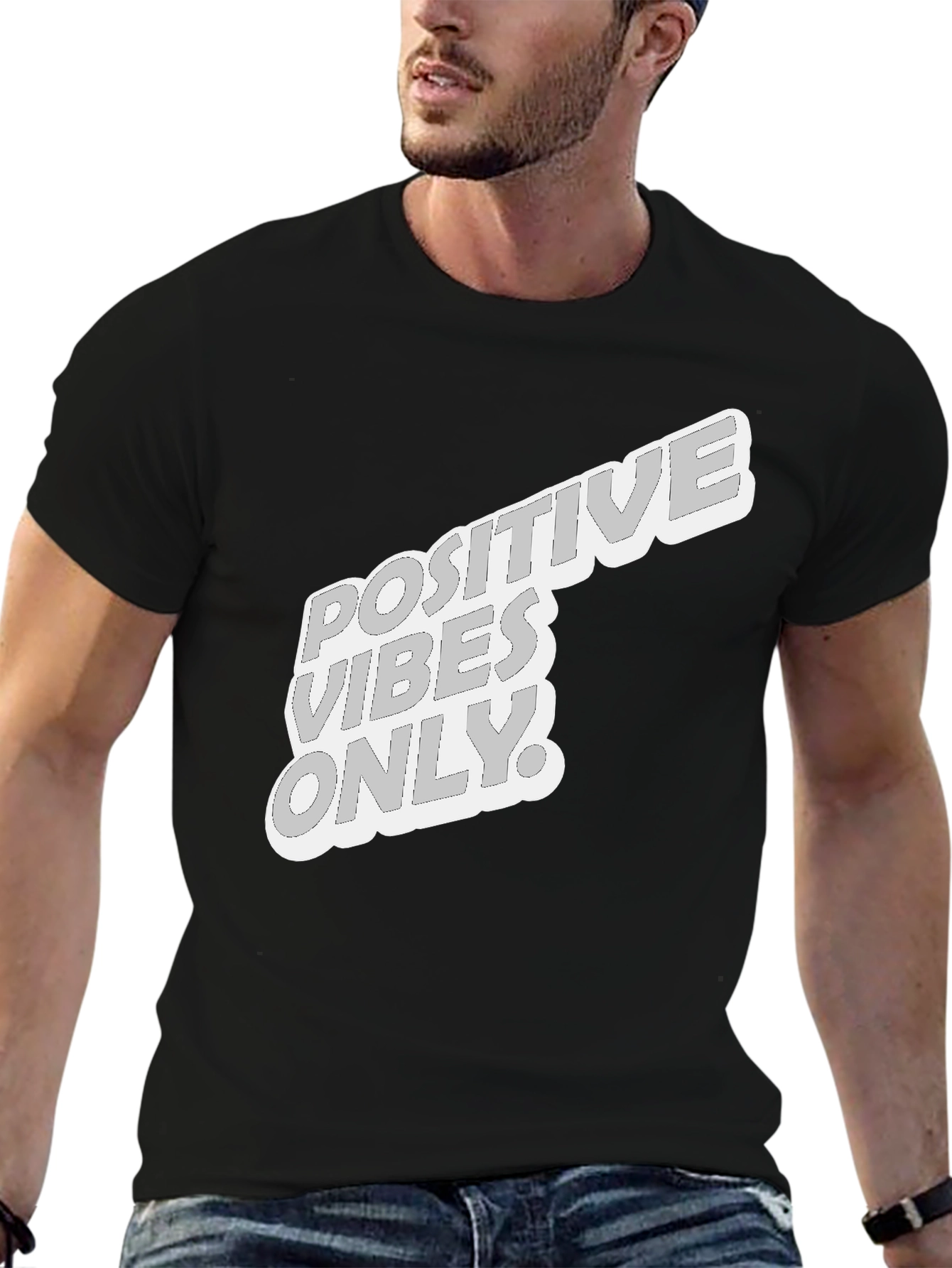 Positive Vibes Only T-Shirt - Black