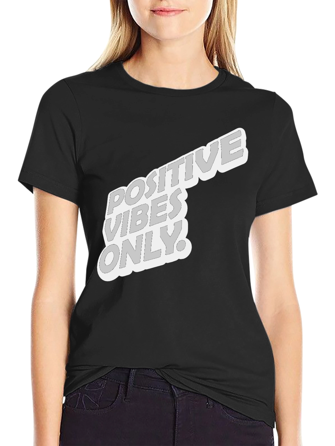 Positive Vibes Only T-Shirt - Black
