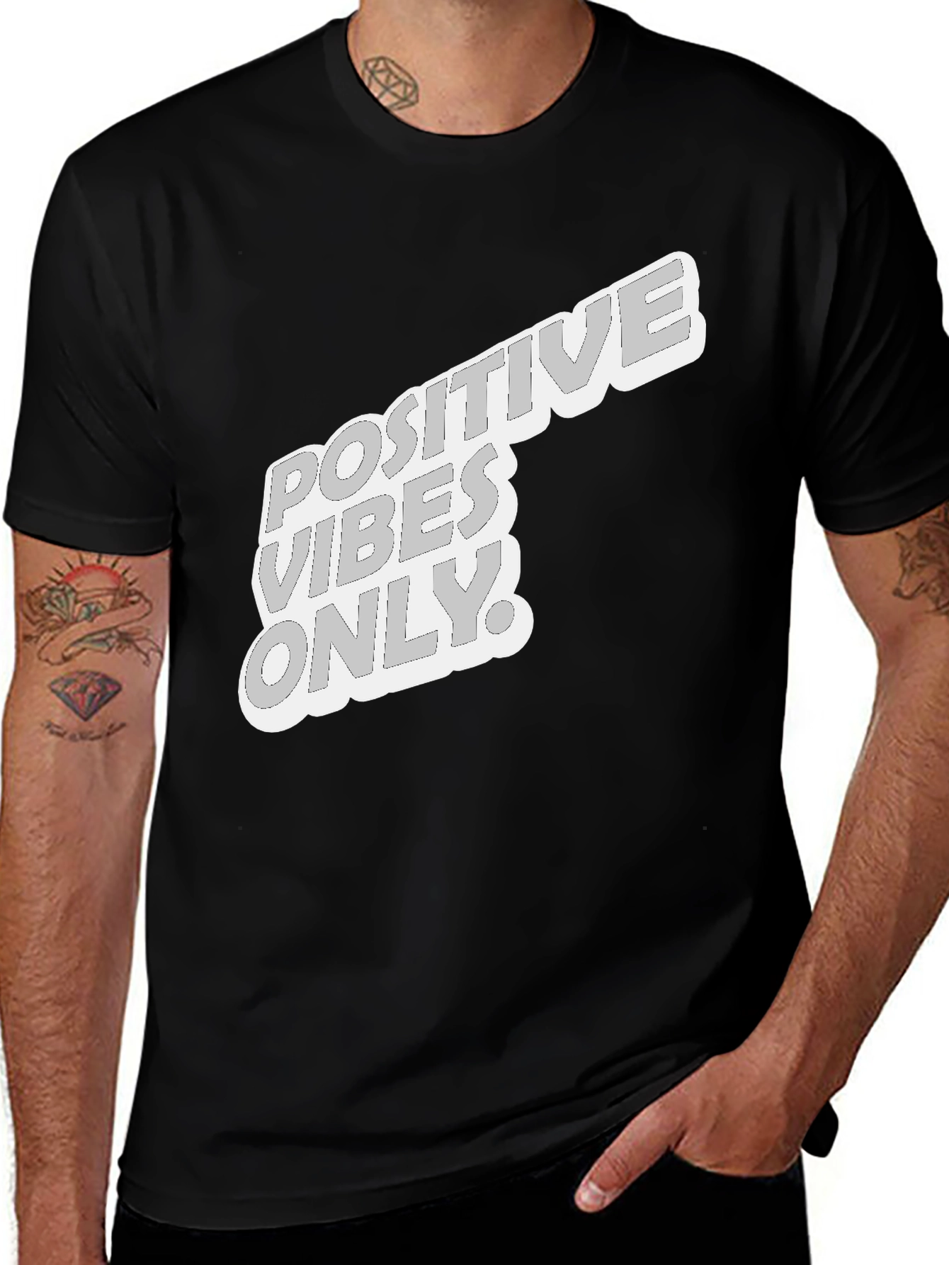 Positive Vibes Only T-Shirt - Black