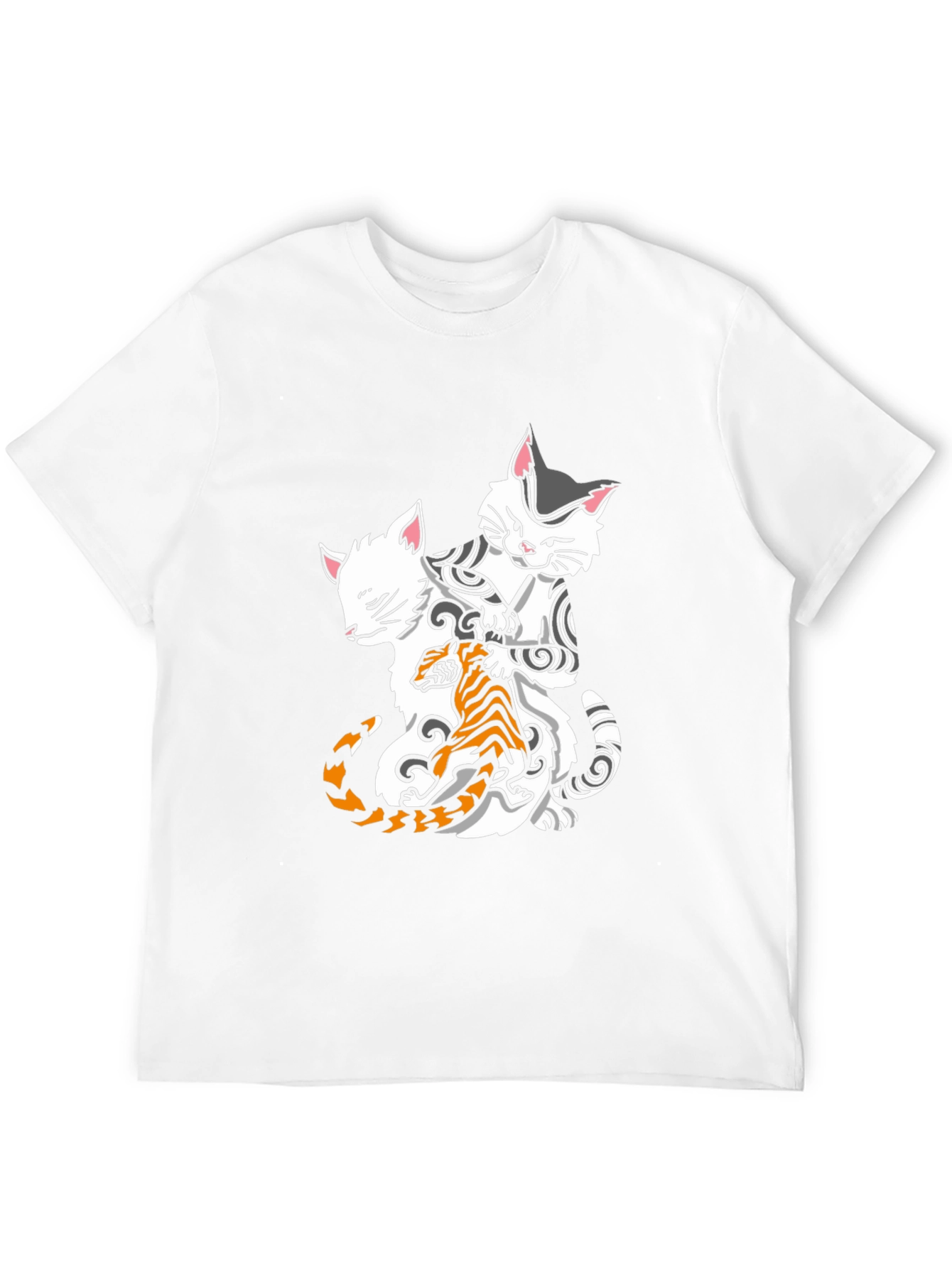 Cats & Tiger Graphic Tee - Cool Style