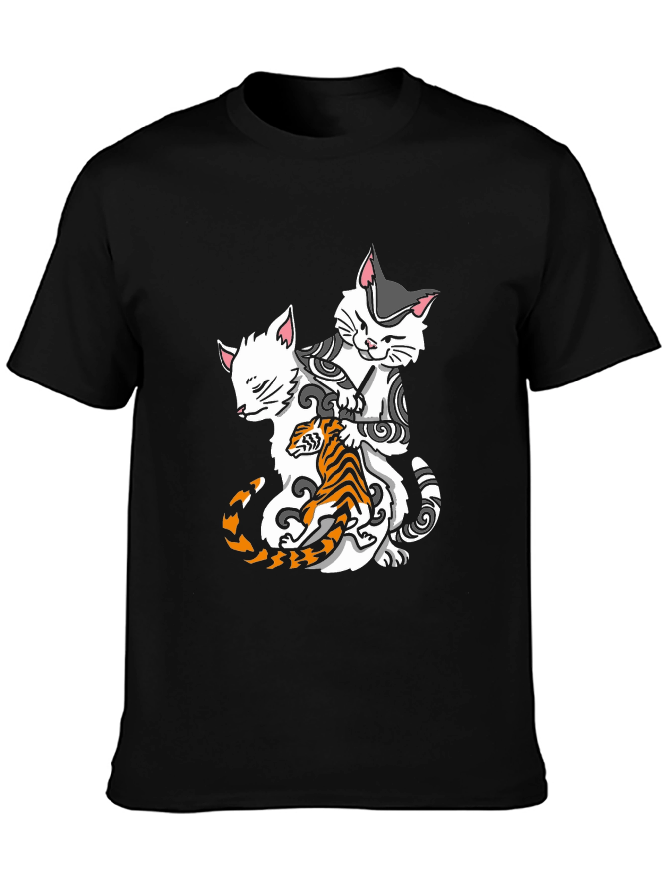 Cats & Tiger Graphic Tee - Cool Style