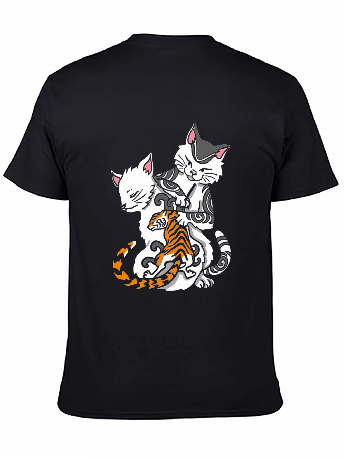 Cats & Tiger Graphic Tee - Cool Style