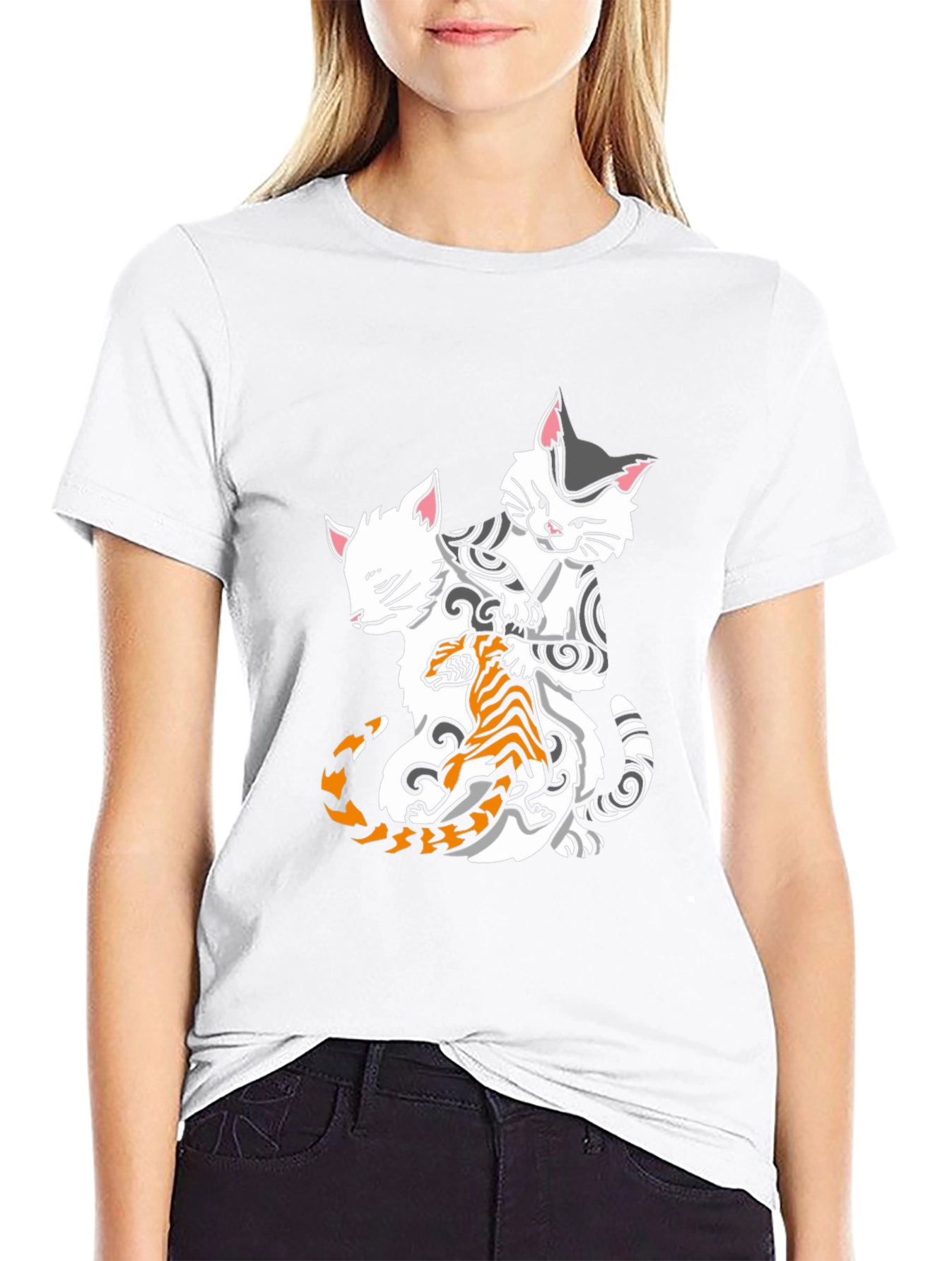 Cats & Tiger Graphic Tee - Cool Style