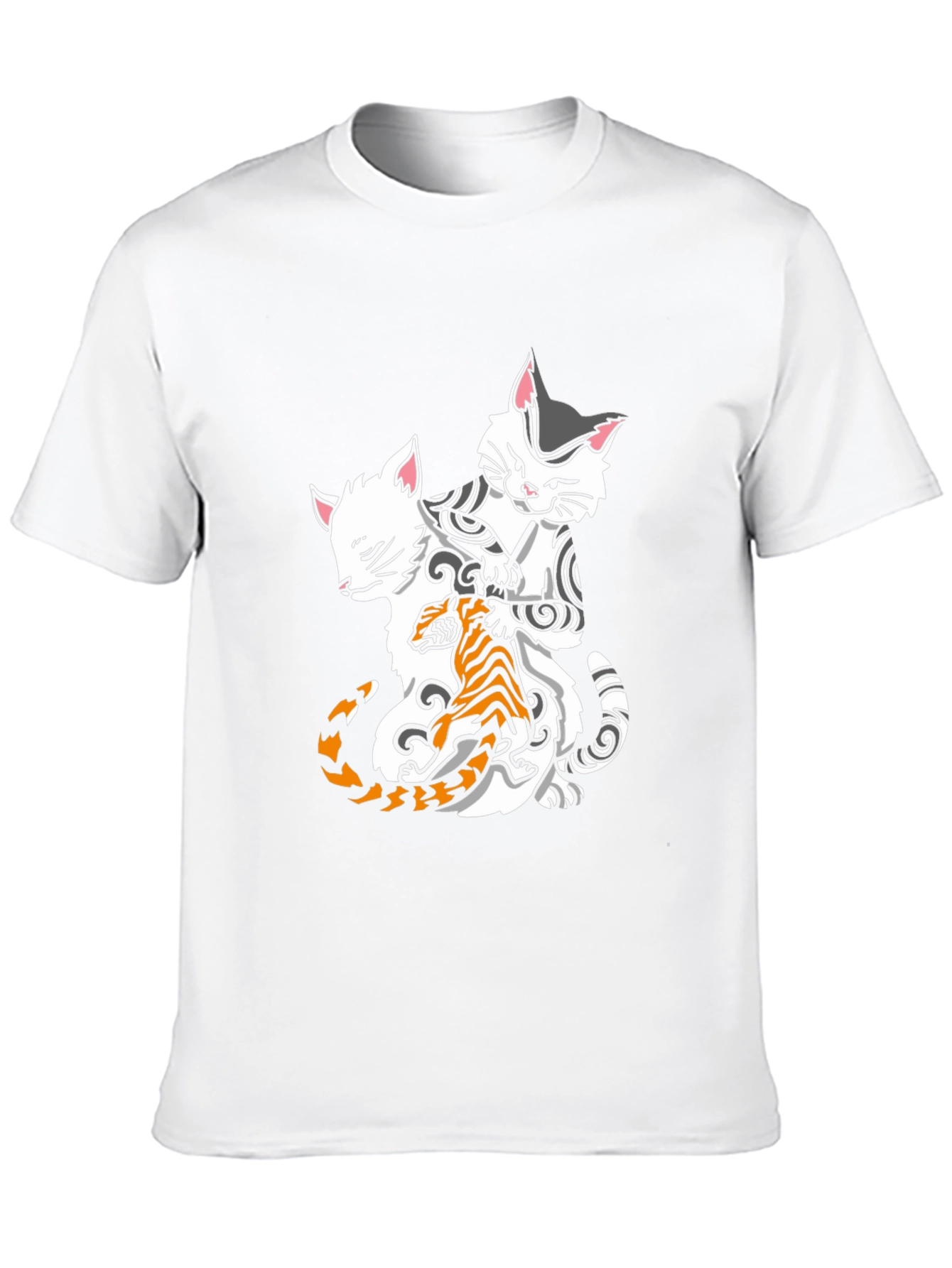 Cats & Tiger Graphic Tee - Cool Style