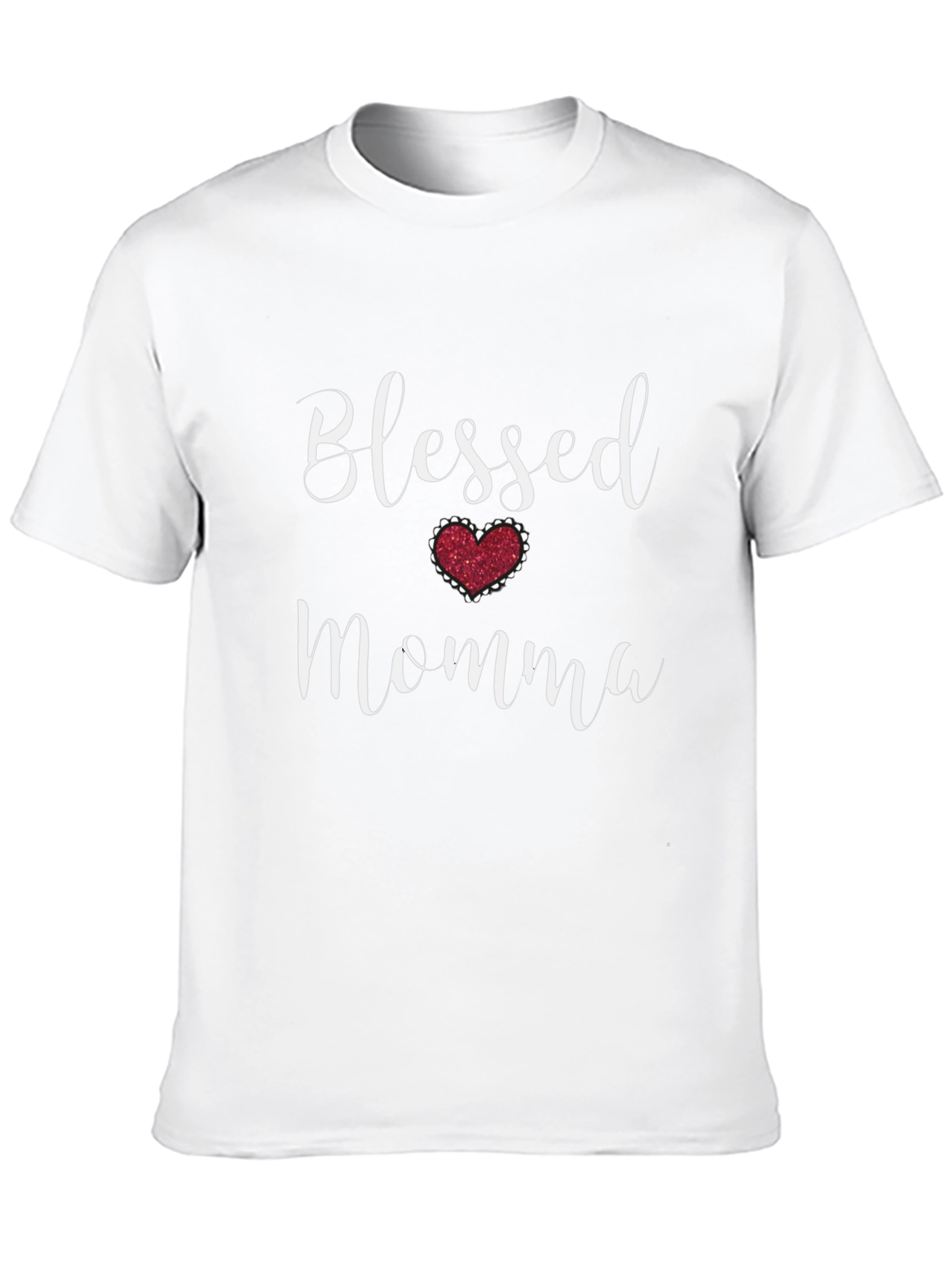 Blessed Momma T-Shirt - Heart Graphic Tee