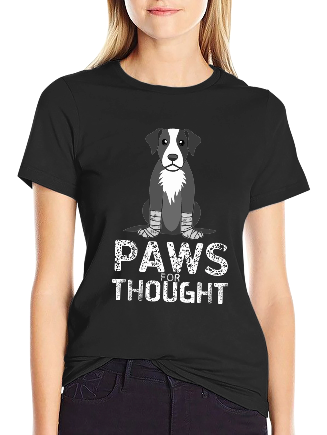 Paws for Thought Dog Graphic T-Shirt