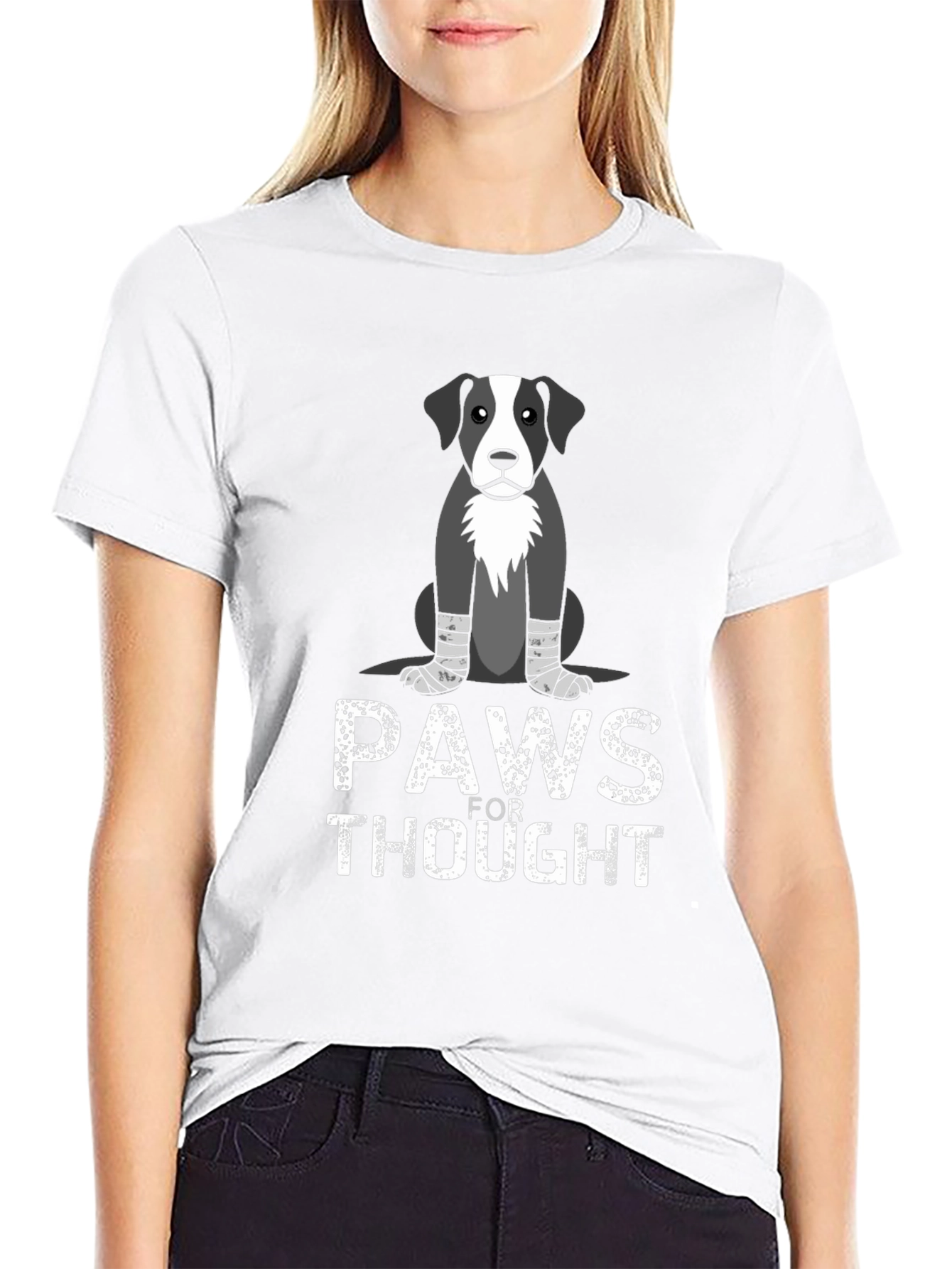 Paws for Thought Dog Graphic T-Shirt