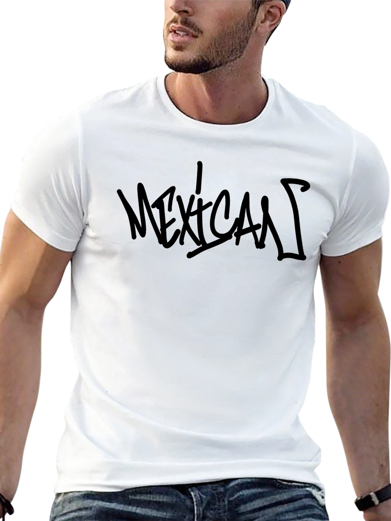 Mens Black Mexican Graphic T-Shirt