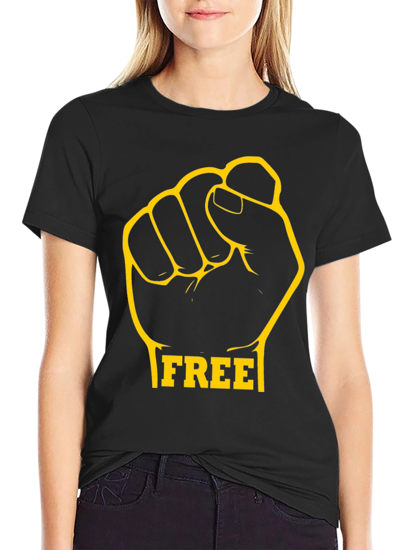 Freedom Fist Graphic Tee - Black